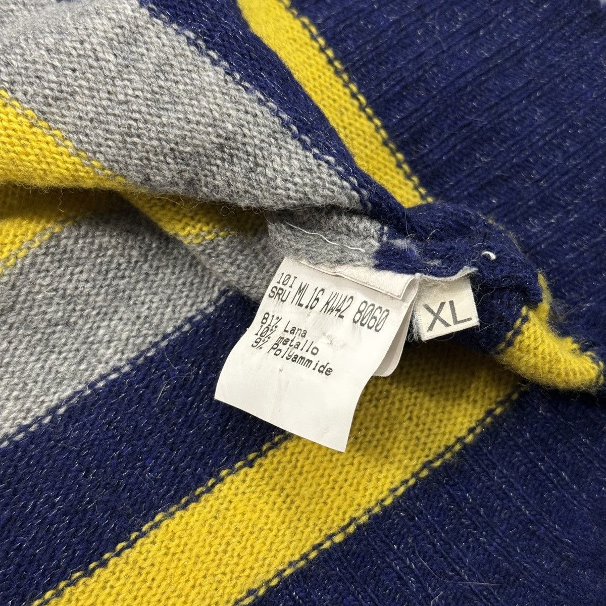 Raf by Raf Simons Raf by Raf Simons Striped Wool Sweater Size US XL / EU 56 / 4 - 5 Thumbnail