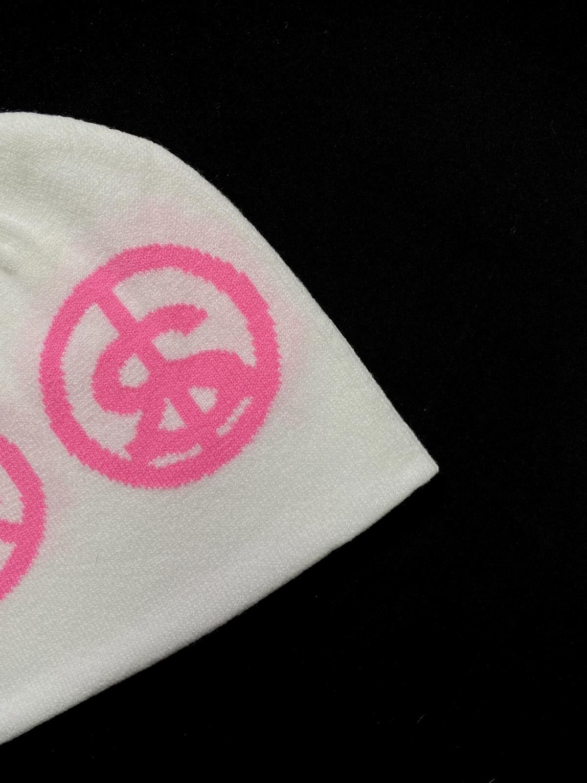 Japanese Brand Y2k Rare AS Peace Pattern No Cuff Knit White Beanie Hats OS Size ONE SIZE - 2 Thumbnail