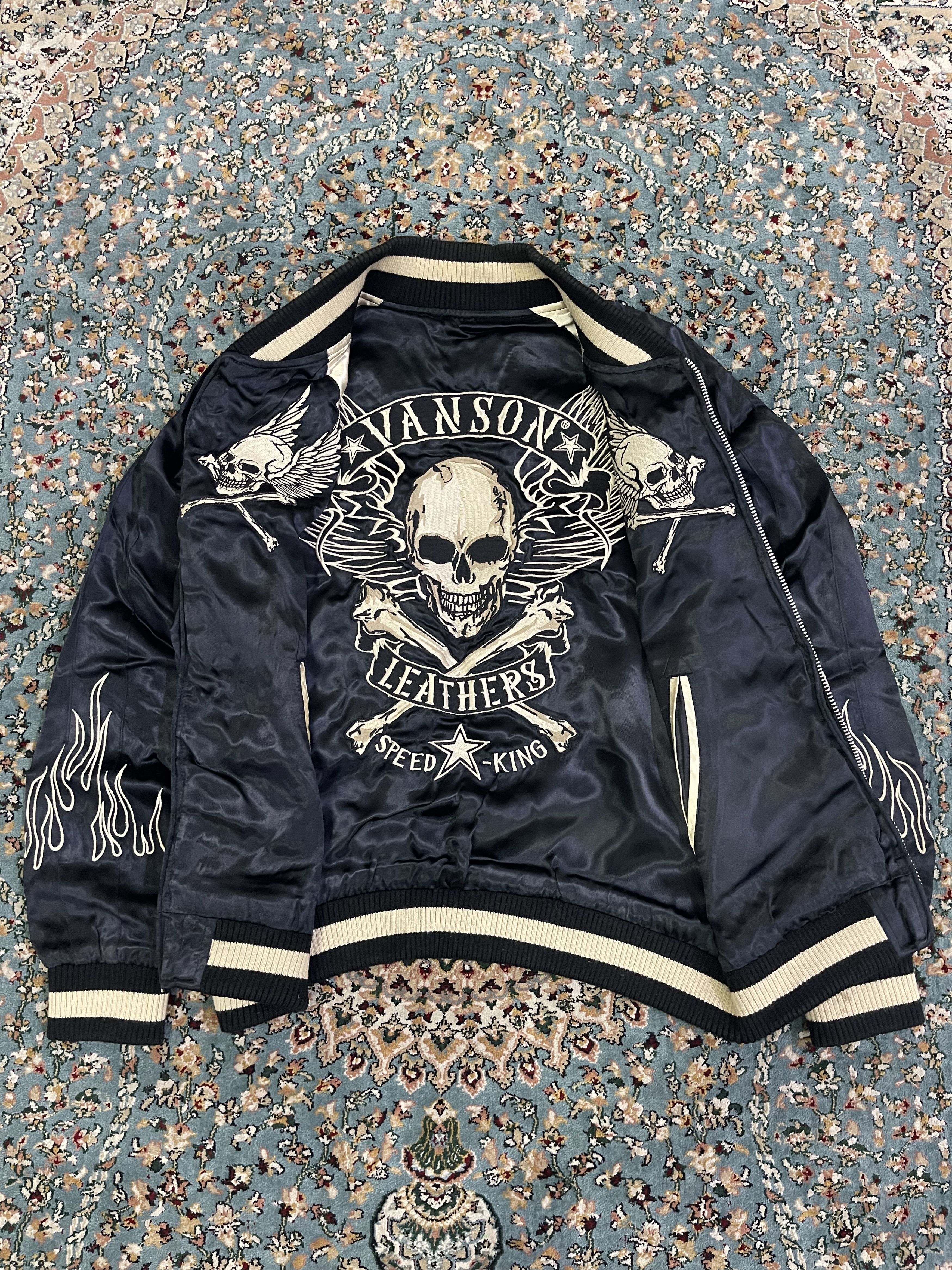 Vanson Leathers RARE Vanson Sukajan Sourvenir Satin Jacket Embroidery Size US S / EU 44-46 / 1 - 2 Thumbnail