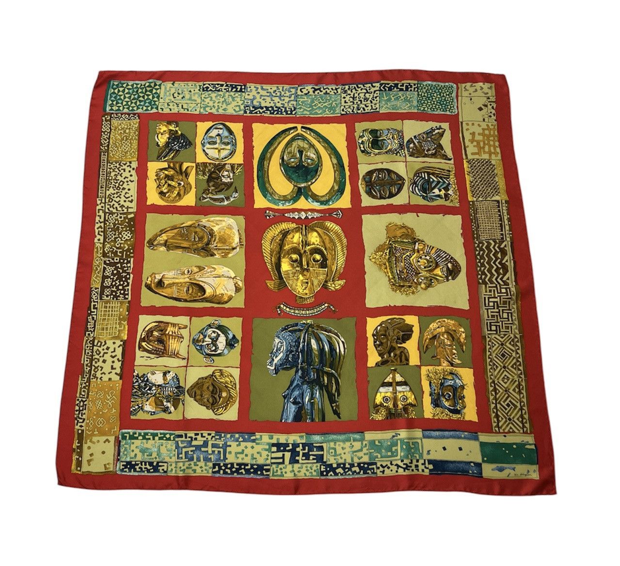 Hermes Vintage Hermes Persona loic dubigeon silk handkerchief scarf Size ONE SIZE - 1 Thumbnail