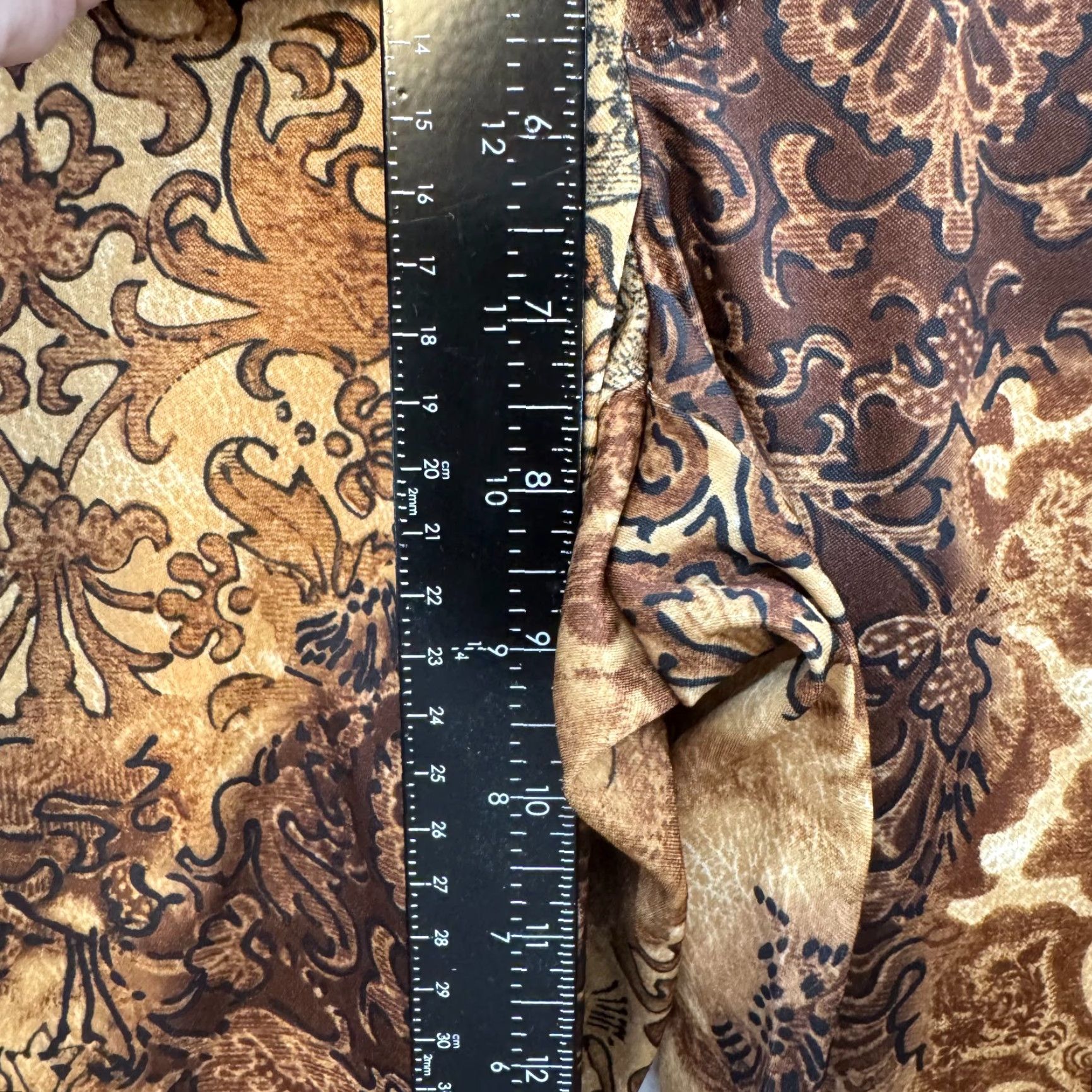 Vintage VINTAGE Rampage 90s Y2K Bootcut Flare Pants 4 Brown Pattern Boho Hippie Festival Womens 4 Women 26 Regular 32 Inseam Size 27" / US 4 / IT 40 - 6 Thumbnail