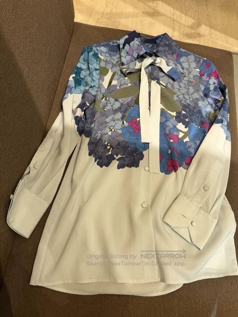 Valentino Valentino Colourful floral silk shirt Size S / US 4 / IT 40 - 1 Thumbnail