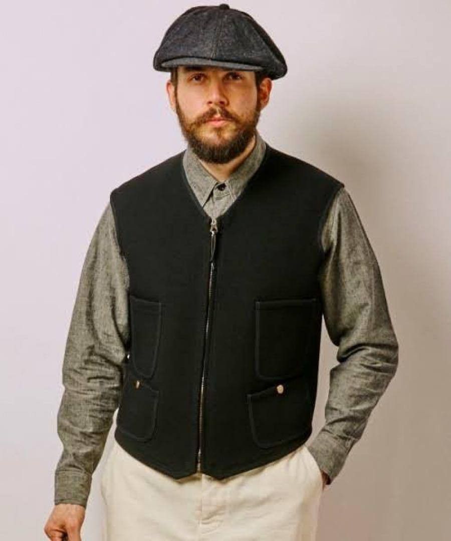 Japanese Brand Rare Belafonte Wool Deck Vest Buckle Back Navy Size US M / EU 48-50 / 2 - 2 Thumbnail