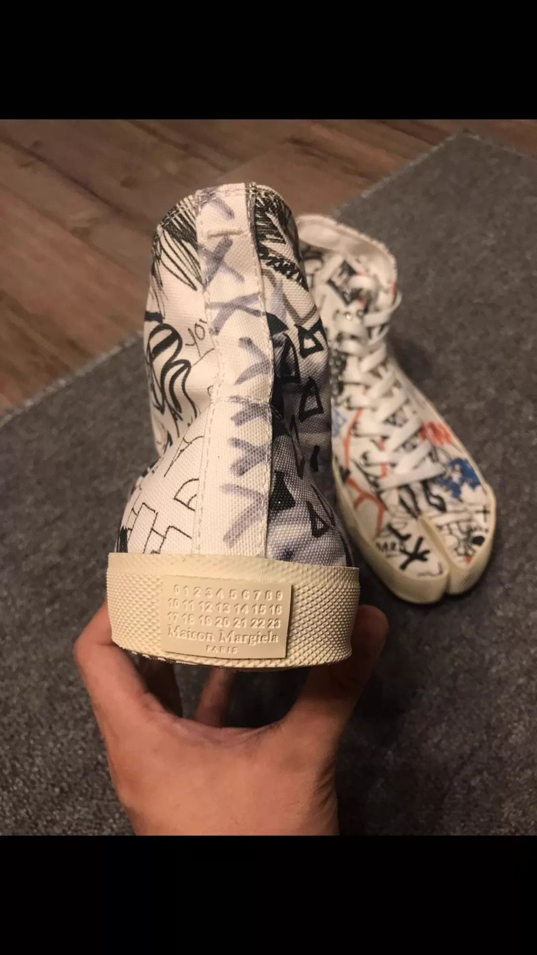 Maison Margiela Maison Margiela Graffiti High-Top Split-Toe 43 EU New Size US 10 / EU 43 - 3 Thumbnail
