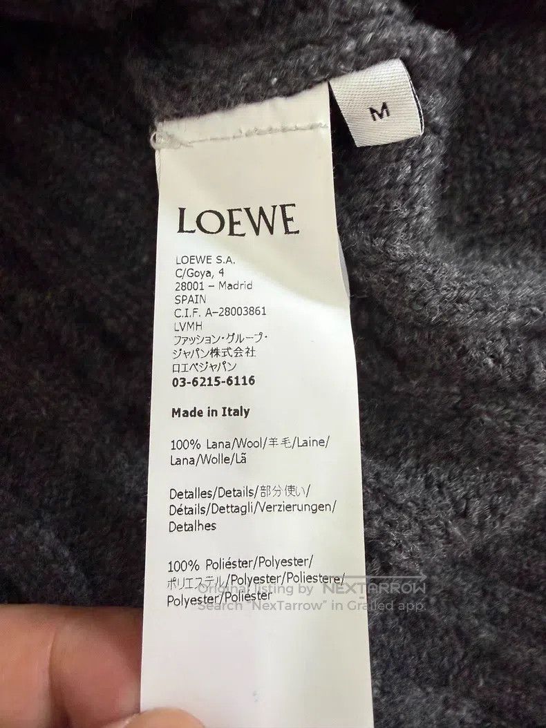 Loewe Loewe Gray V-neck sweater, 100% wool, made in Italy Size M / US 6-8 / IT 42-44 - 5 Thumbnail