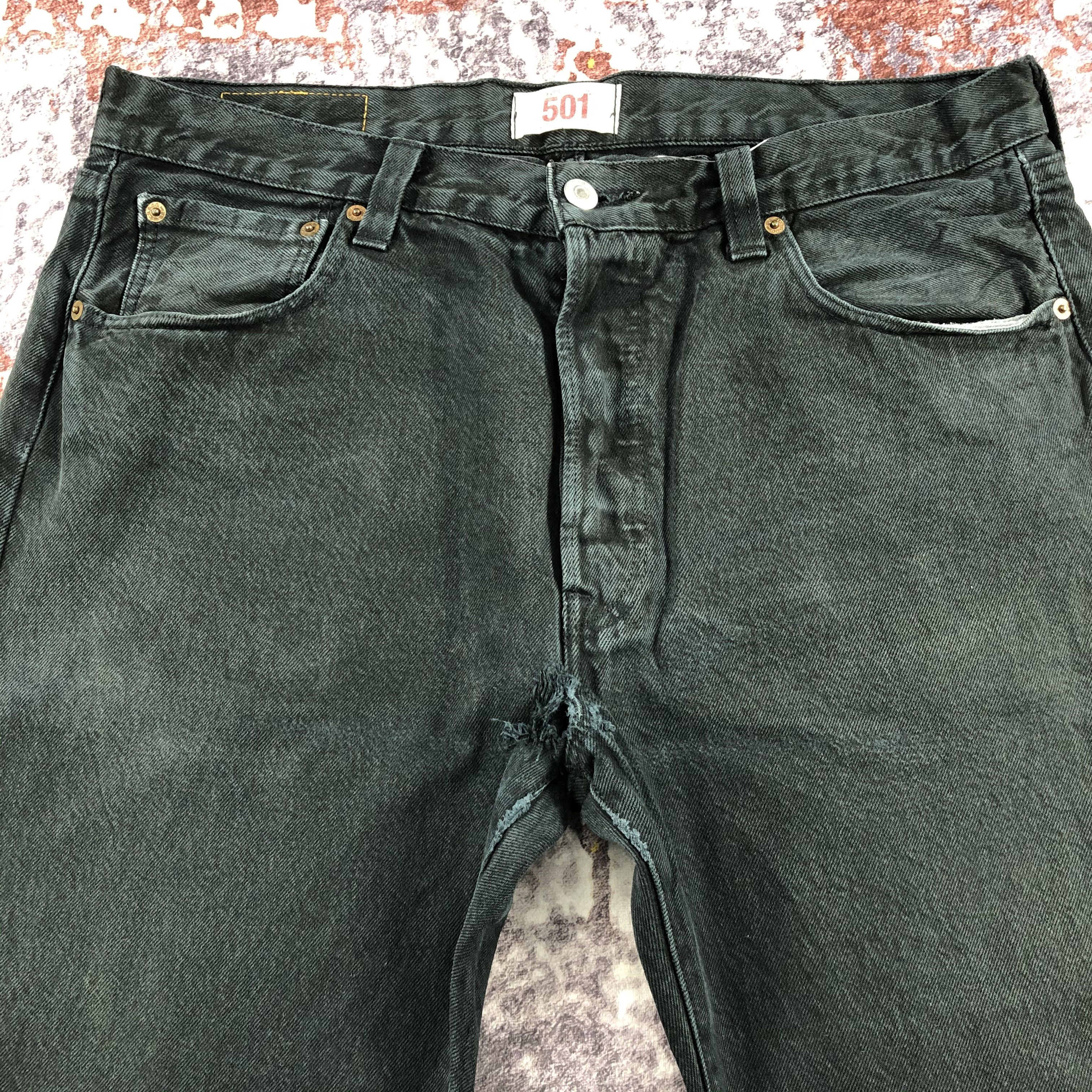 Levi's Vintage Distress Levis 501 Jeans-JM2095 Size US 35 - 3 Thumbnail