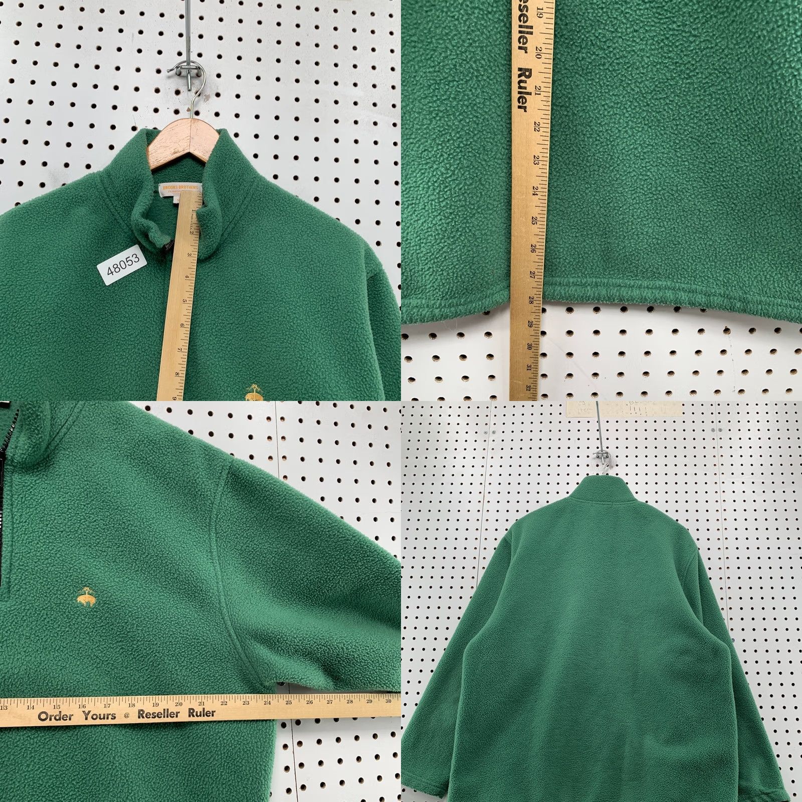 Brooks Brothers Brooks Brothers Sweater Mens M Green 1/4 Zip Fleece Pullover USA 80s 90s Vintage Style Pullover Mens Green 1/4 Zip Fleece Sweater Size US M / EU 48-50 / 2 - 9 Thumbnail