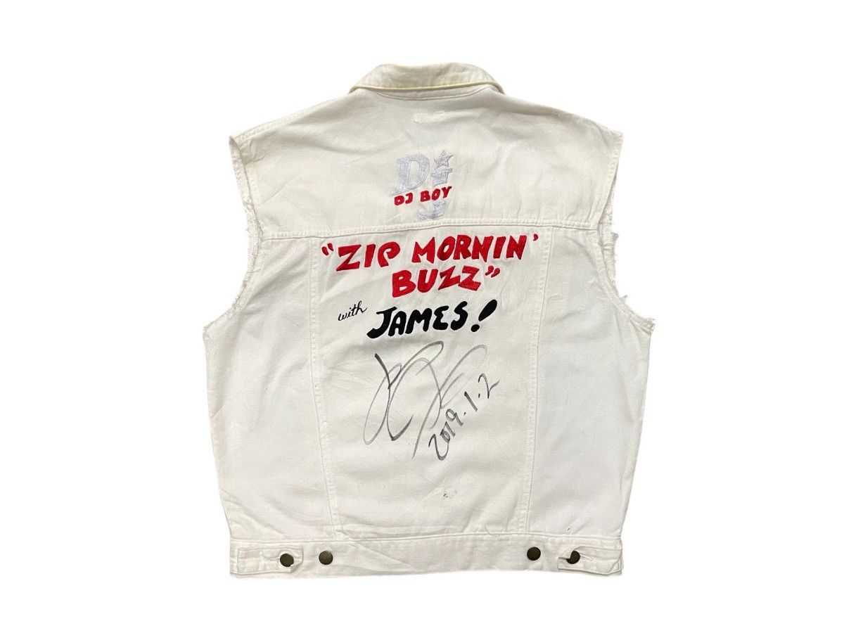 Sony × Vintage 90s SONY MUSIC JAPAN NOT FOR SALE DENIM VEST EMBROIDERED Size US S / EU 44-46 / 1 - 1 Thumbnail