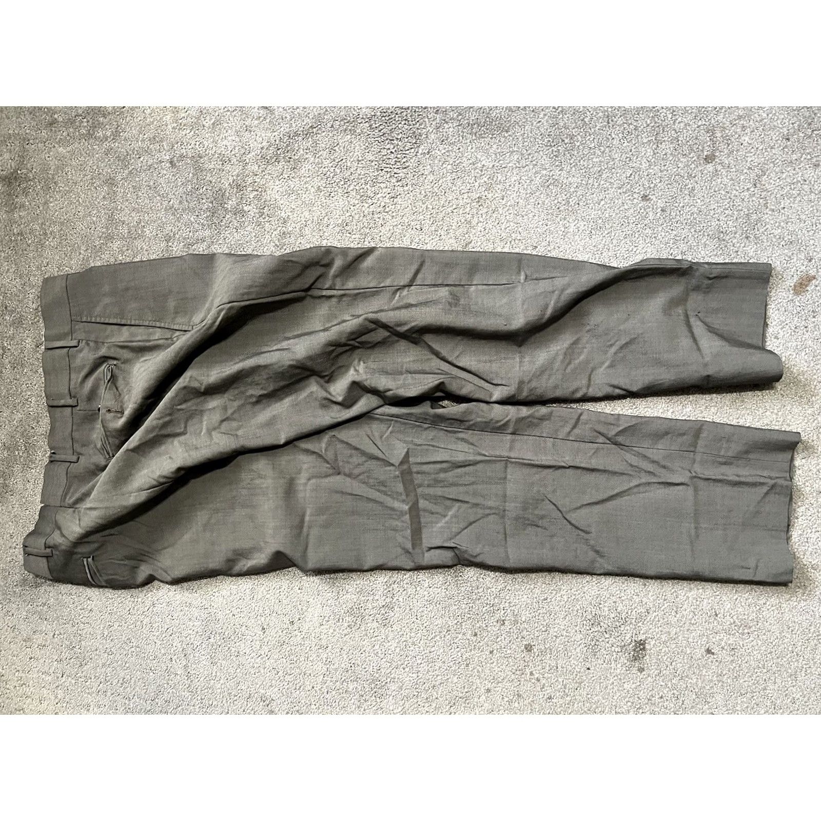Brooks Brothers Brooks Brothers Regent Fit Gray 100% Wool Trousers Dress Pants Flat Front Zip 35x30 Men Regular Straight Vintage: No Size US 35 - 3 Thumbnail