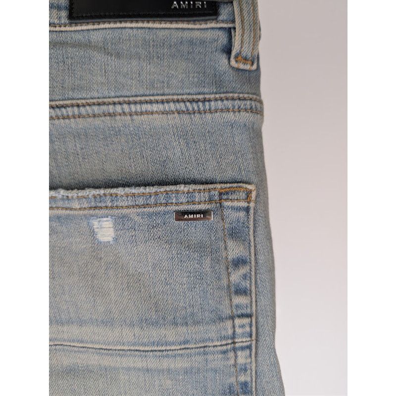 Amiri o1rshd1 Varsity Eagle Logo Skinny Jeans in Antique Indigo Size US 32 / EU 48 - 18 Thumbnail