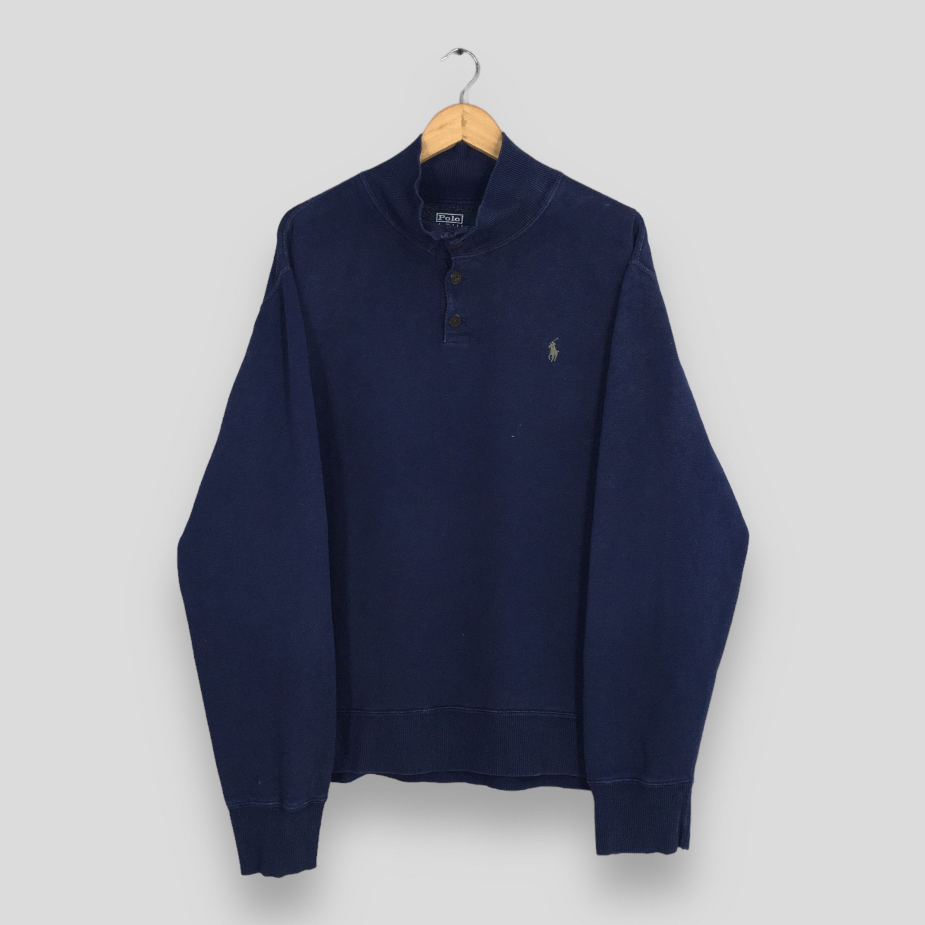 PONY × Polo Ralph Lauren × Vintage Vintage Polo Ralph Lauren Pony Blue Sweater XL Size US XL / EU 56 / 4 - 1 Thumbnail