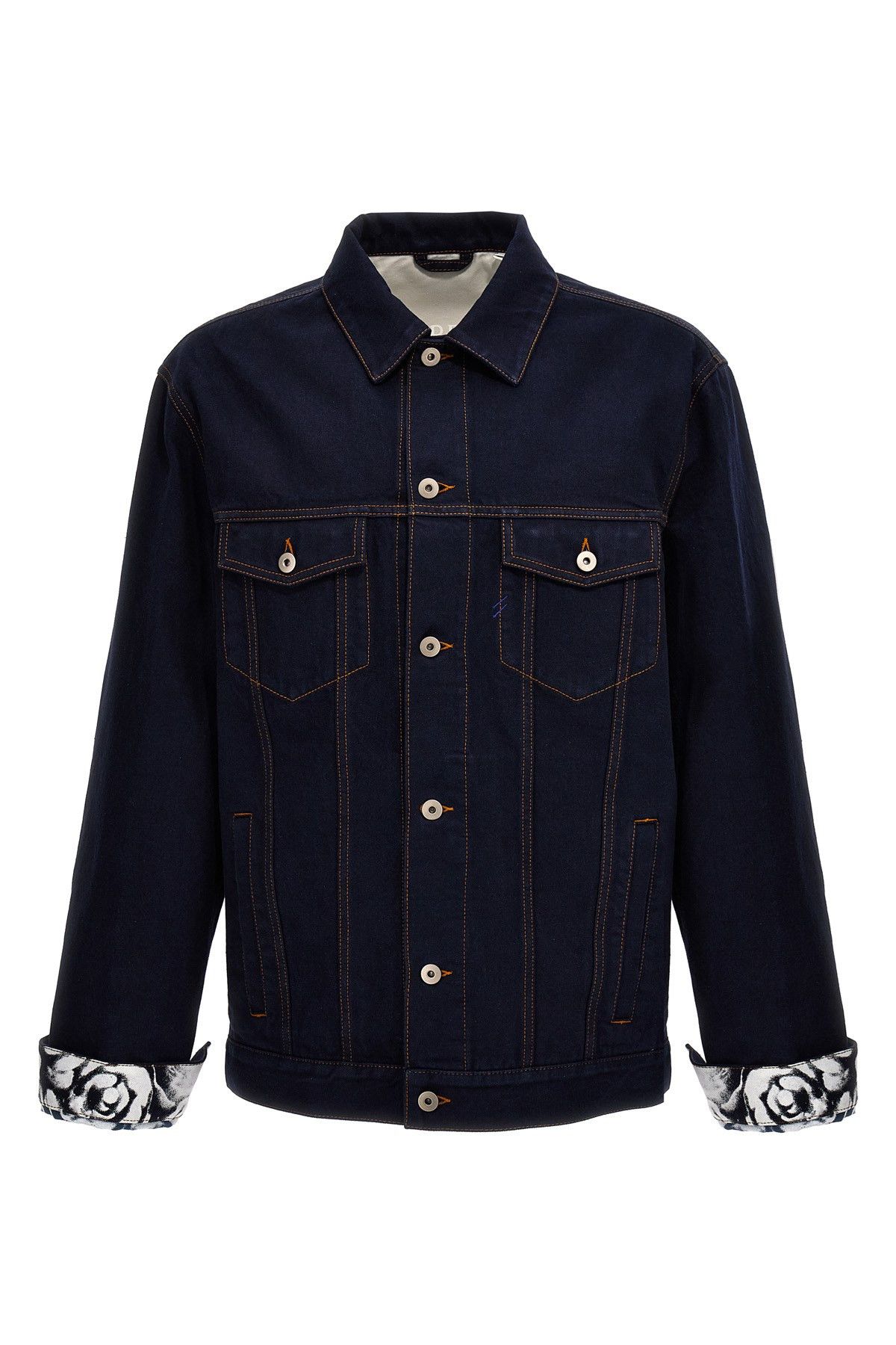 image of Burberry Denim Jacket in Blue, Men's (Size XL)