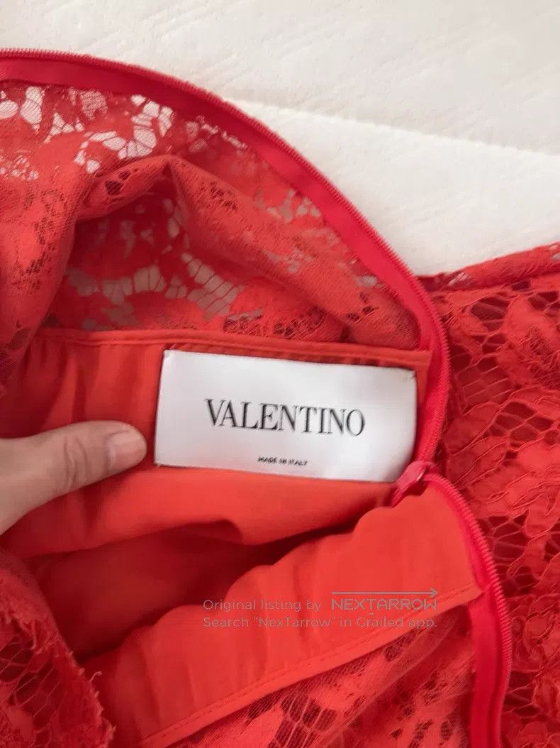 Valentino Valentino Red lace dress Size S / US 4 / IT 40 - 3 Thumbnail
