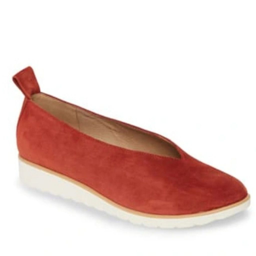 Eileen Fisher Eileen Fisher sport demi wedge brick suede flat shoes sz 6.5 Size US 6.5 / IT 36.5 - 1 Thumbnail