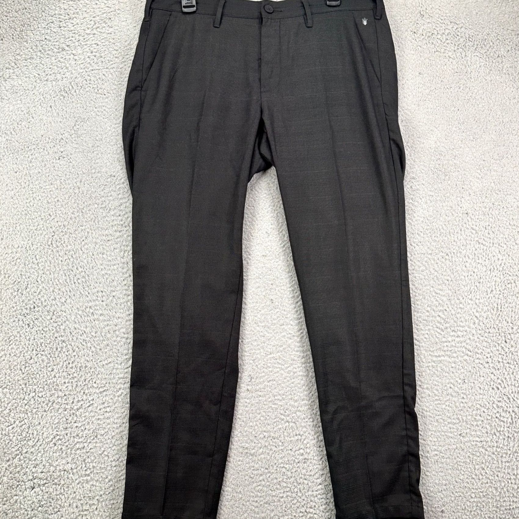 Vintage Louis Philippe Mens Chino Pants 36X30 Dark Gray Flat Front Pocket Stretch NEW Mens Chino Pants Size US 36 / EU 52 - 2 Thumbnail