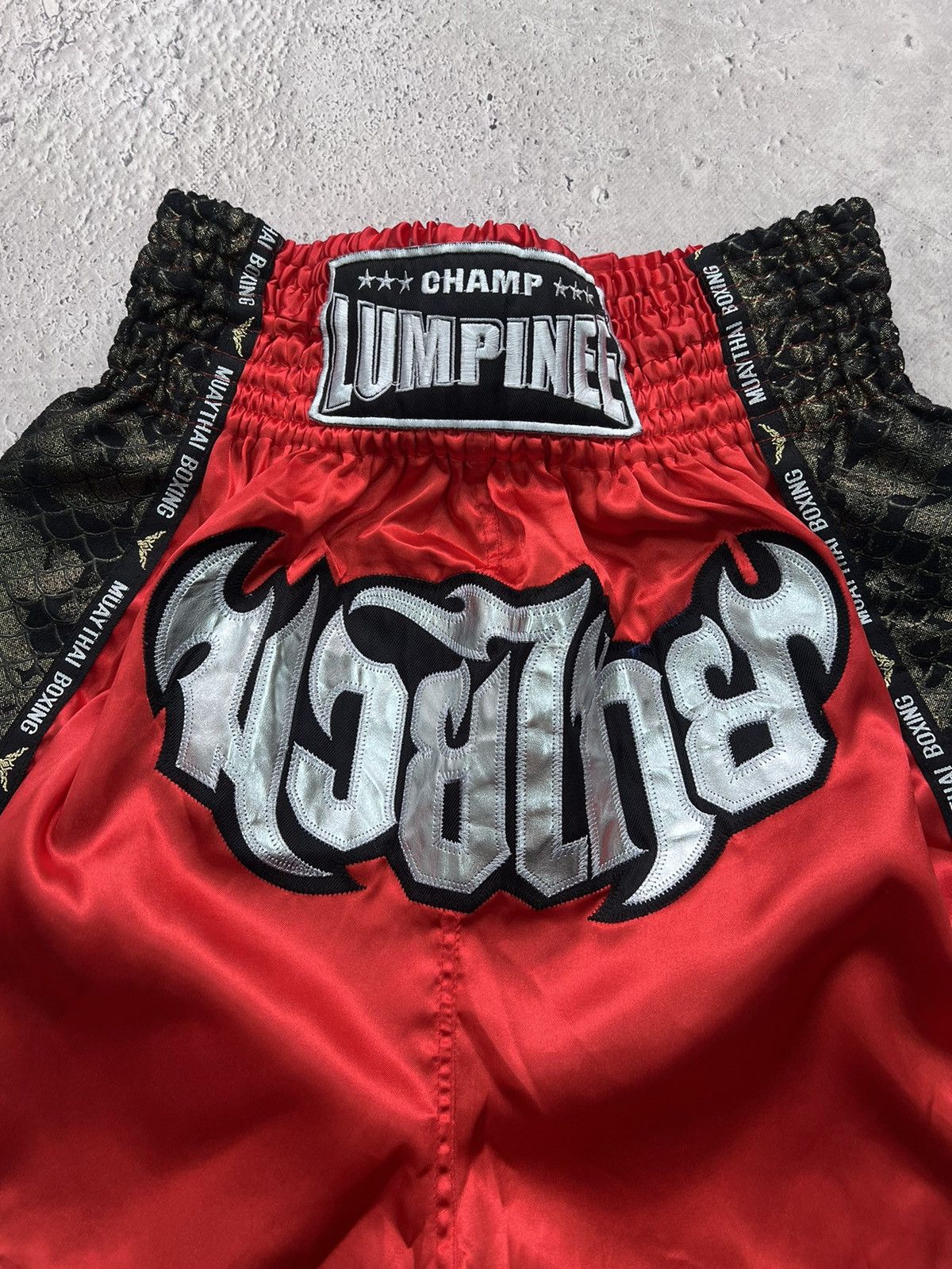 Japanese Brand × Vintage Muay Thai Boxing Short Pants Lumpinee Hype Rare Size US 32 / EU 48 - 2 Thumbnail
