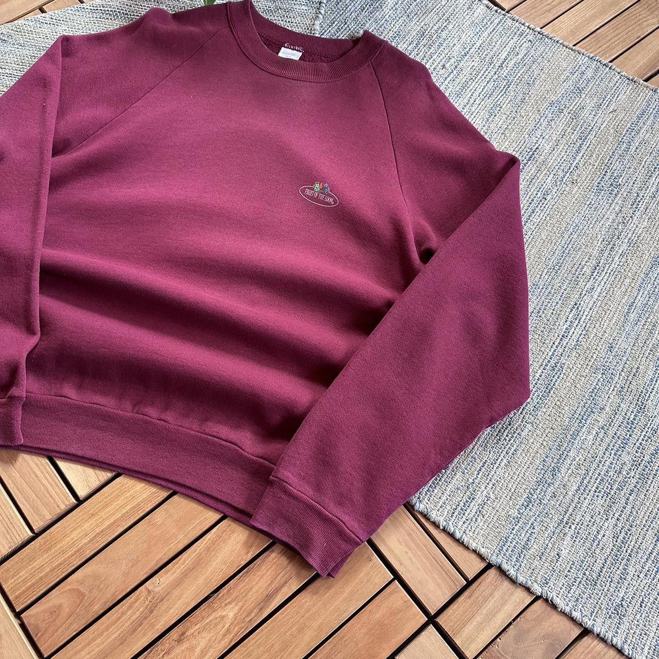 Fruit Of The Loom Vintage 90s Fruit Of The Loom Retro Blank Logo Sweatshirt Size US M / EU 48-50 / 2 - 2 Thumbnail