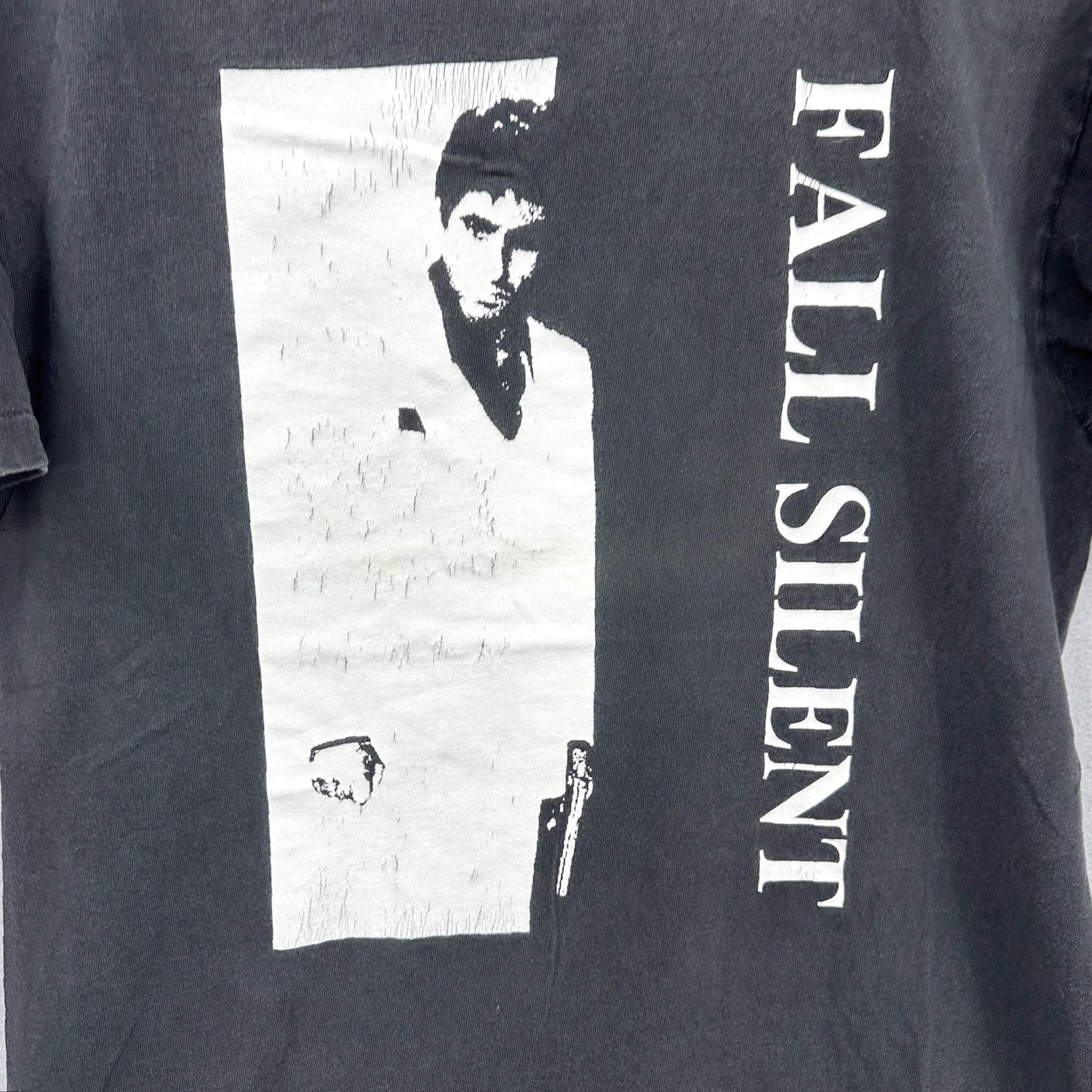 Vintage VINTAGE Oneita Shirt Mens M Punk Thrash Power Tools Scarface Skate Fall Silent Shirt Band Doom Metal Punk 90s (if applicable) Size US M / EU 48-50 / 2 - 5 Thumbnail