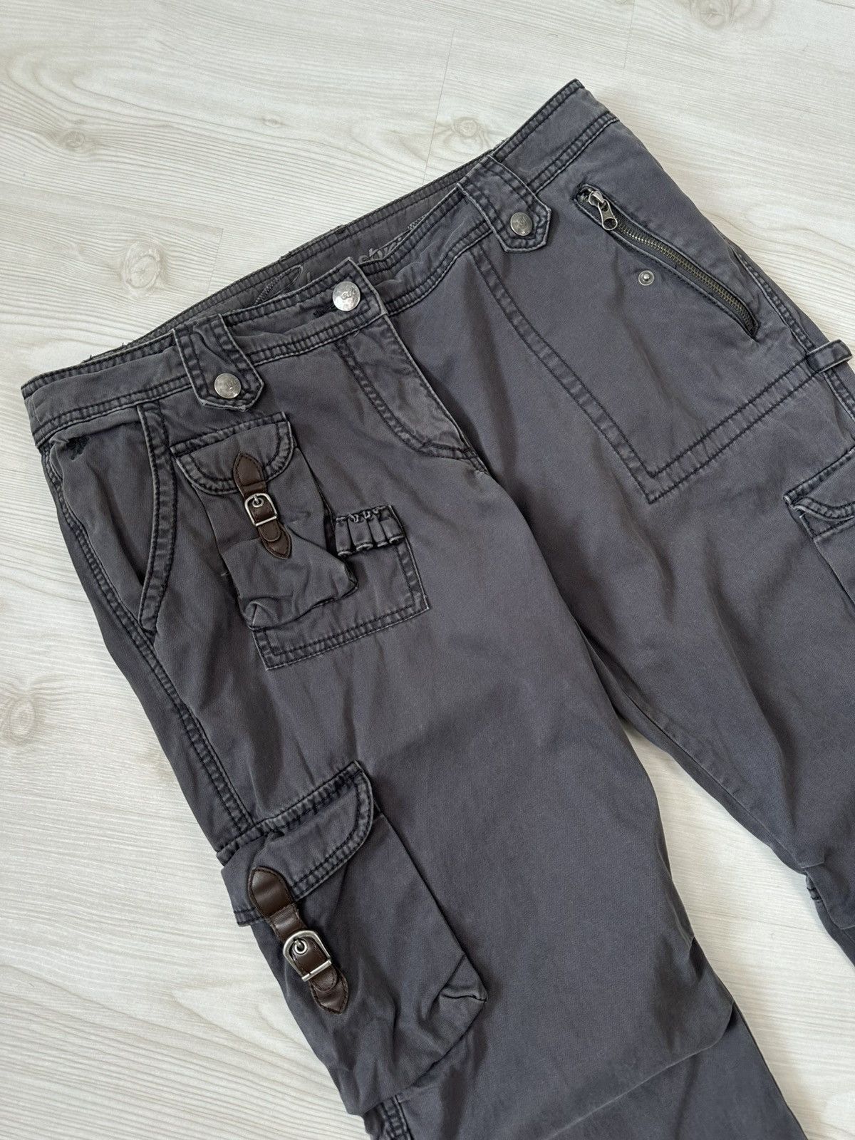 14th Addiction × Japanese Brand Vintage Y2k Cargo Pants Balenciaga Style Streetwear Size 30" / US 8 / IT 44 - 2 Thumbnail