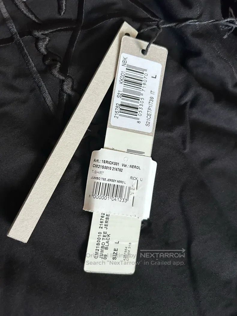 Rick Owens RICK OWENS Black pure cotton round-neck loose T-shirt Size US L / EU 52-54 / 3 - 7 Thumbnail