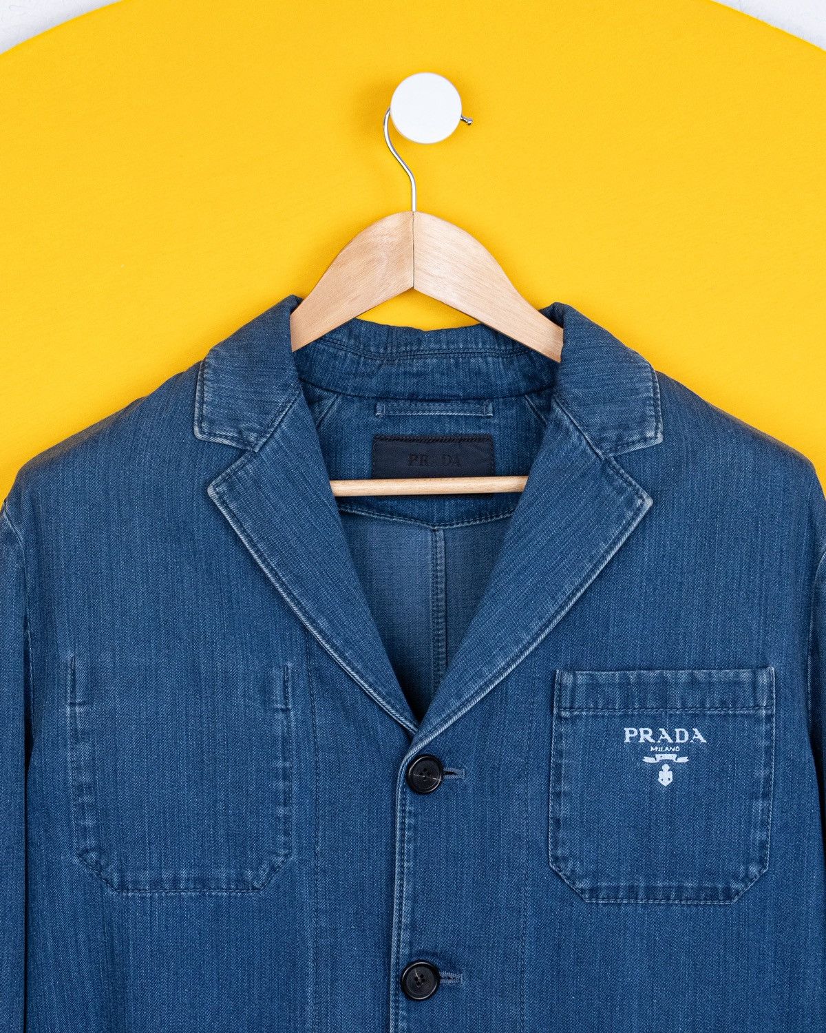 Prada Prada Denim Blazer Jacket Size 48R - 2 Thumbnail