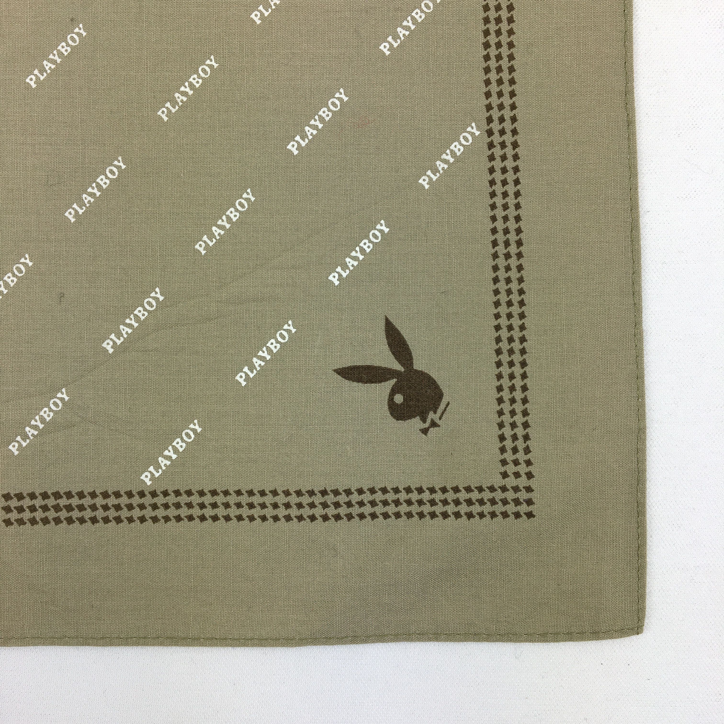 Playboy Vintage 90s Playboy Handkerchief Bandana Pocket Square Size ONE SIZE - 2 Thumbnail