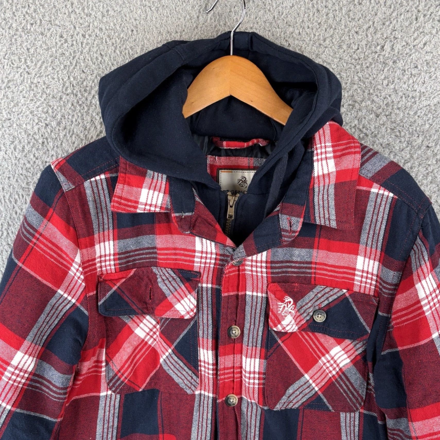 Vintage Legendary Whitetails Shacket Hoodie Shirt Jacket Men M Flannel Red Plaid Heavyweight Vintage N/A Size US M / EU 48-50 / 2 - 2 Thumbnail