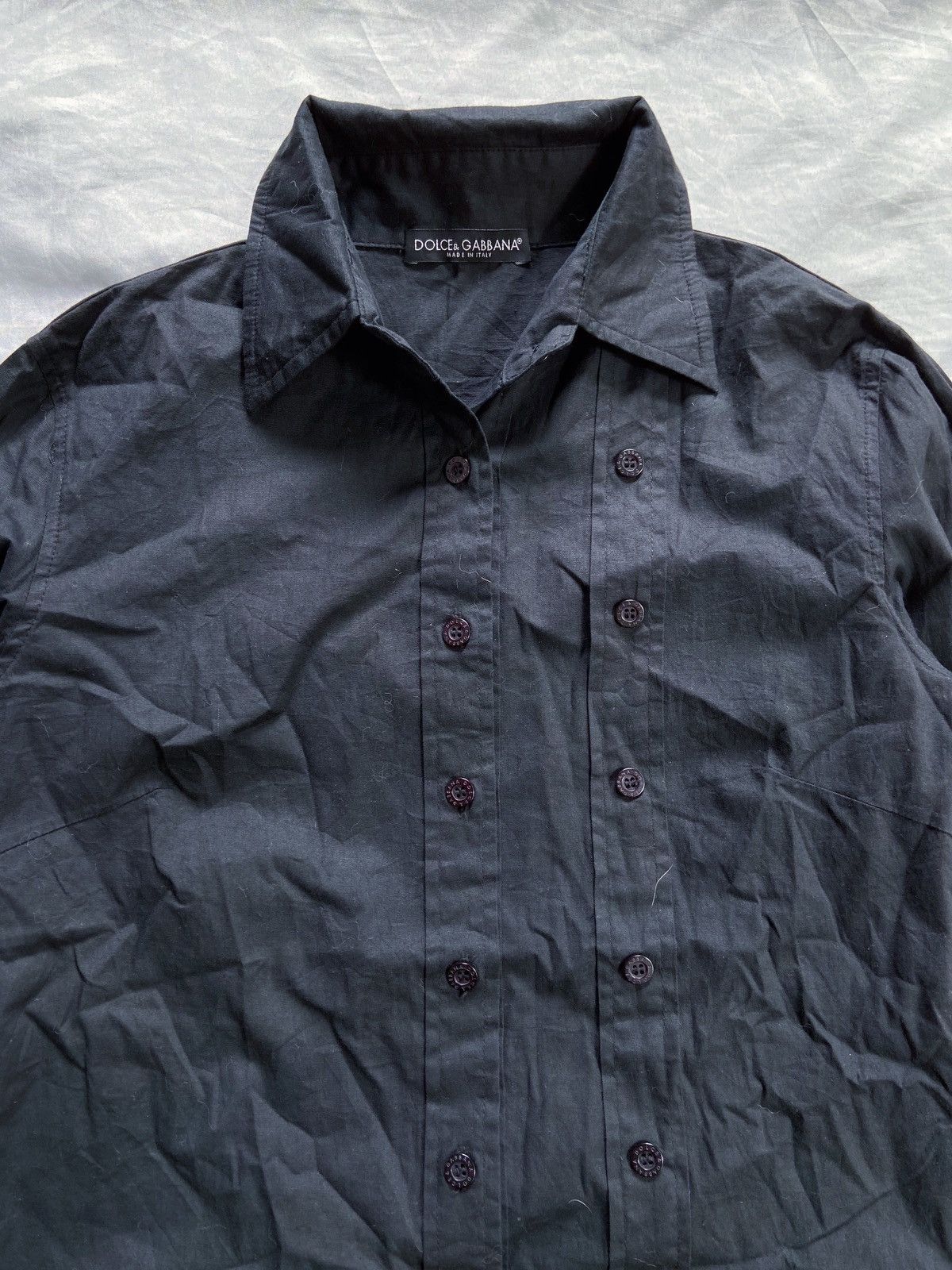 Dolce & Gabbana DOLCE & GABBANA ARCHIVE DOUBLE BUTTONS BLACK SHIRT Size M / US 6-8 / IT 42-44 - 6 Thumbnail