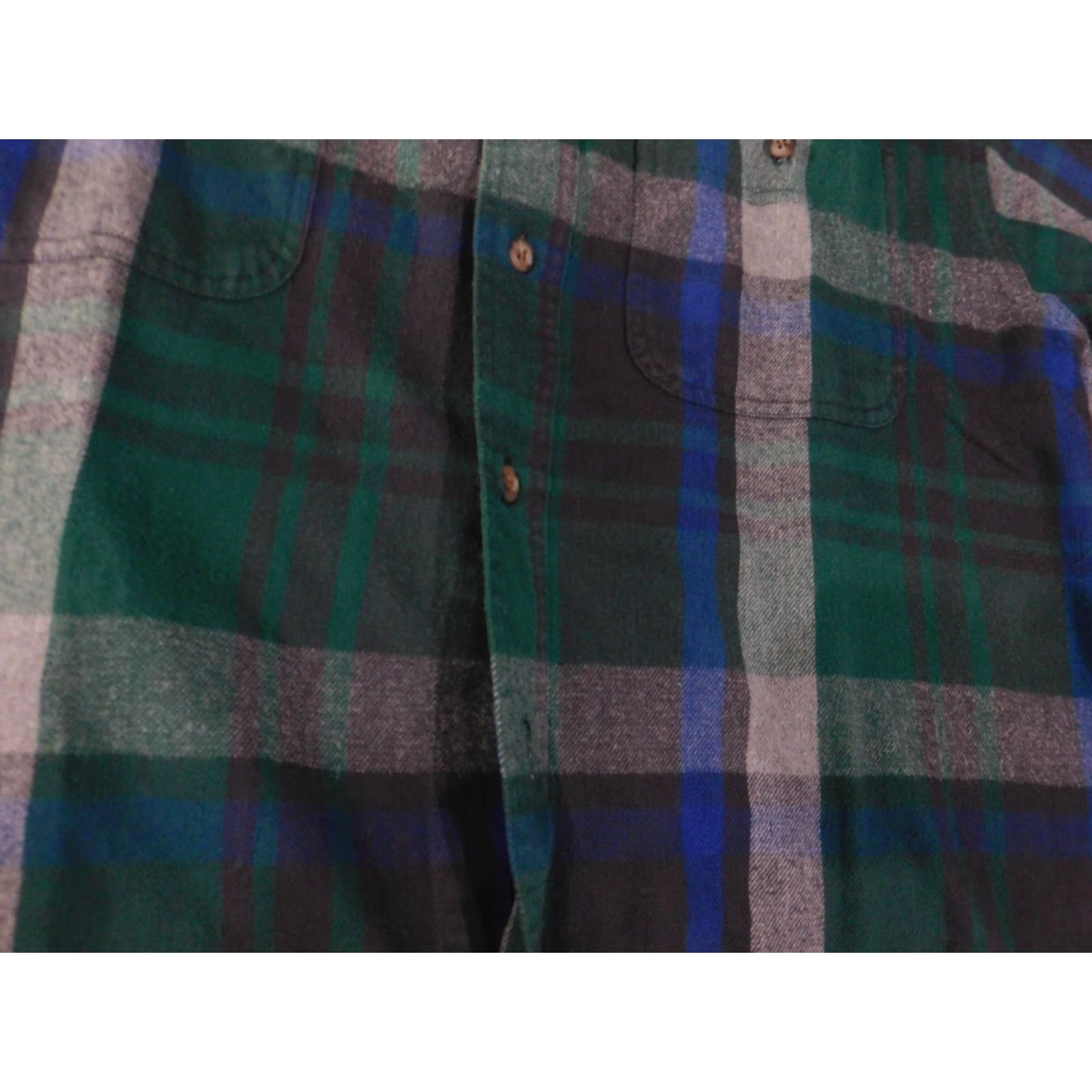 Eddie Bauer VINTAGE Eddie Bauer Flannel Shirt Mens Large Green McKinley Outdoor Plaid USA Size US L / EU 52-54 / 3 - 6 Thumbnail