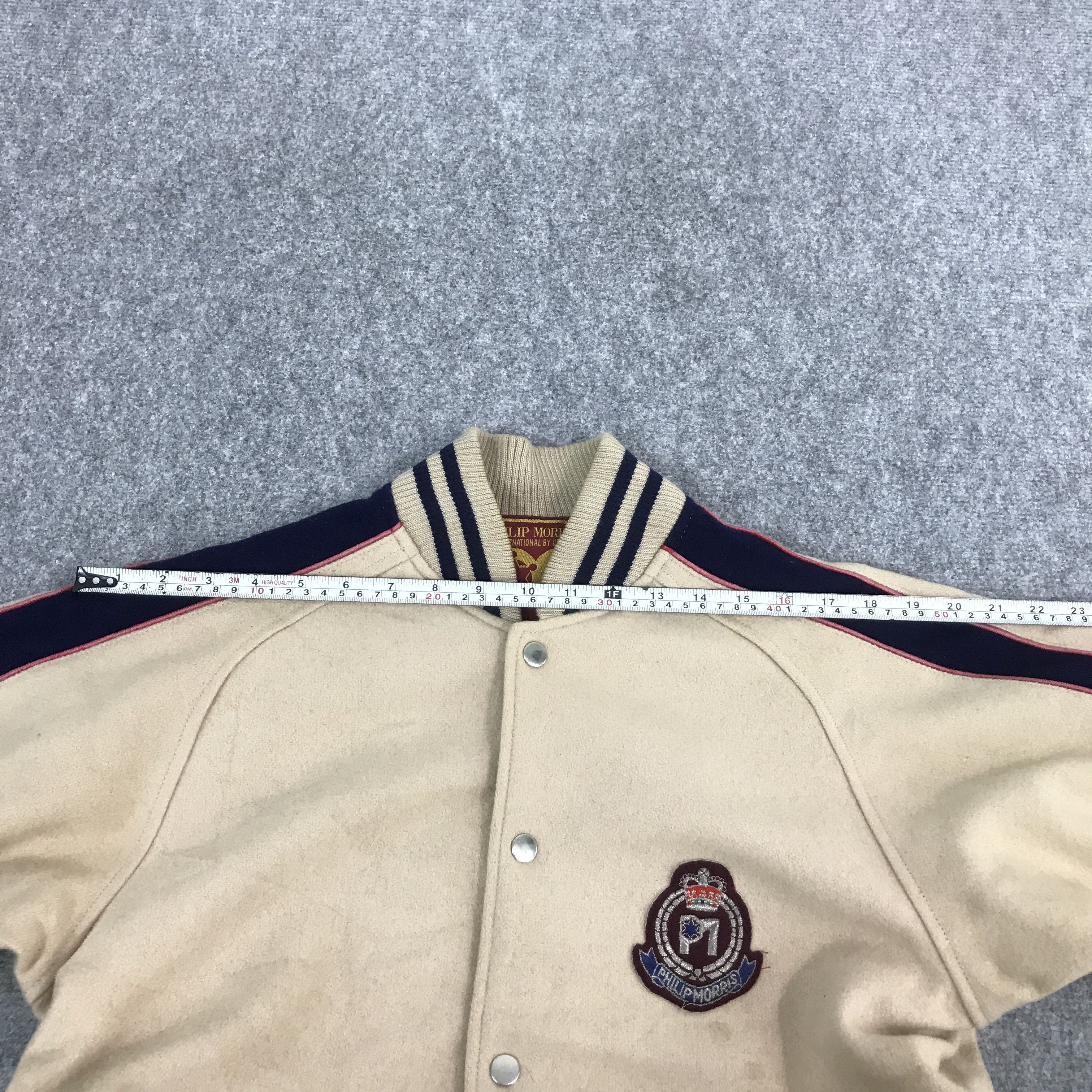 Japanese Brand PHILIP MORRIS JAPAN VARSITY SNAP BUTTON JACKET Size US L / EU 52-54 / 3 - 10 Thumbnail