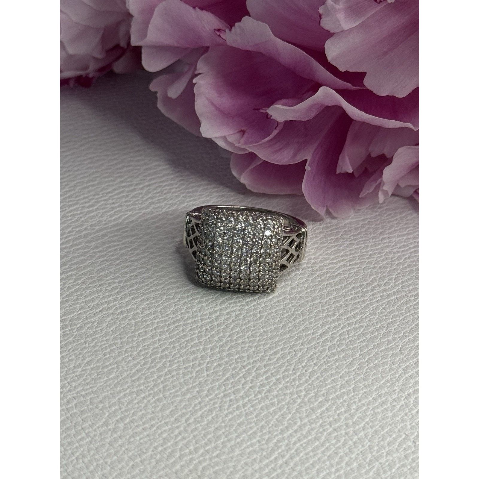 Jewelry 925 STERLING SILVER WHITE SAPPHIRE RING SIZE 7 Size ONE SIZE - 2 Thumbnail