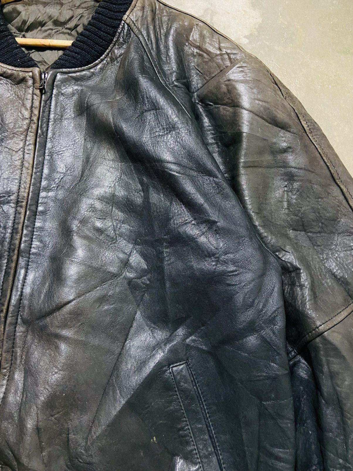 Ermenegildo Zegna Ermenegildo Zegna Leather Bomber Jacket (Made in Italy) Size US L / EU 52-54 / 3 - 8 Thumbnail