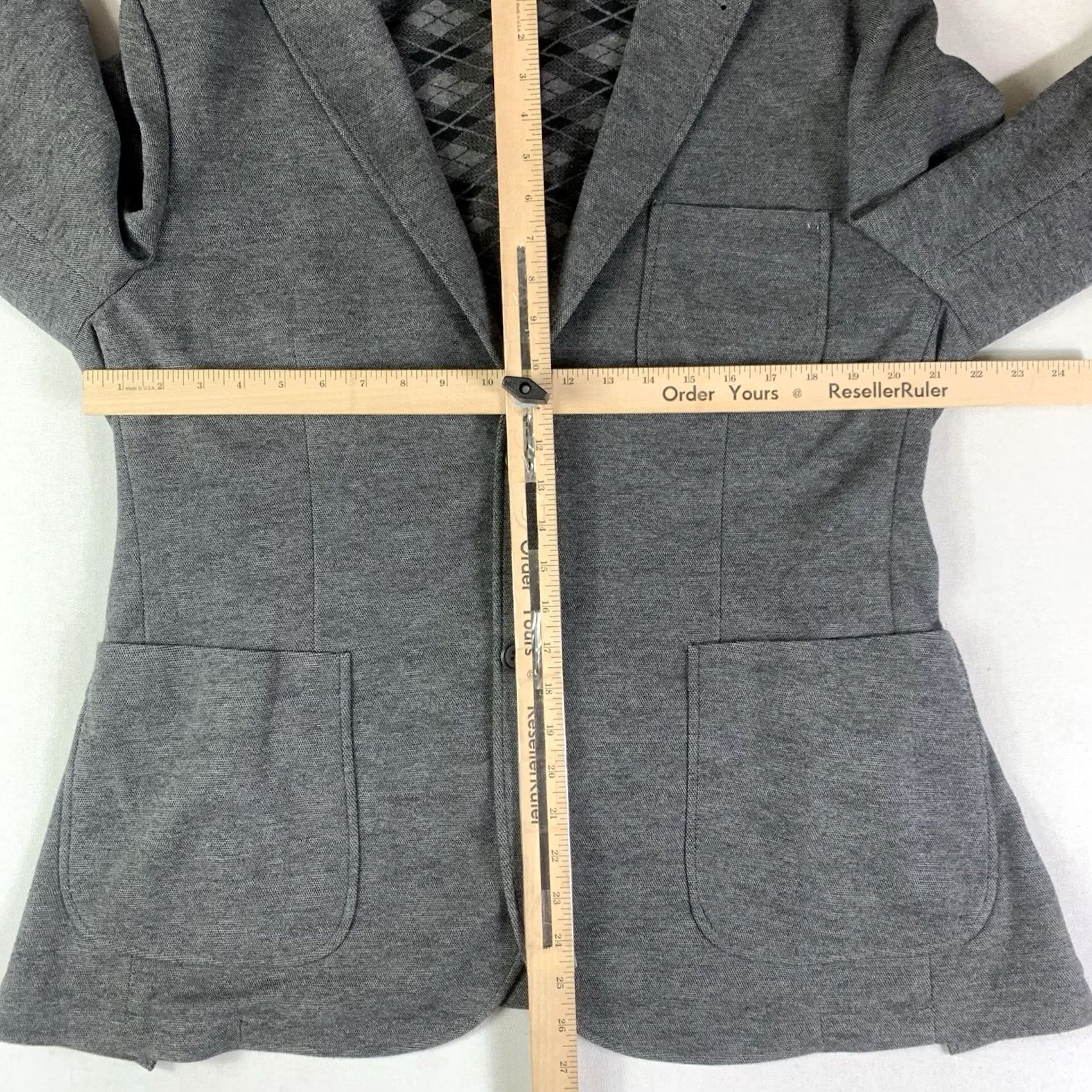 Vintage James Campbell Blazer Mens XL Gray Unconstructed Sport Coat Size 42R - 4 Thumbnail