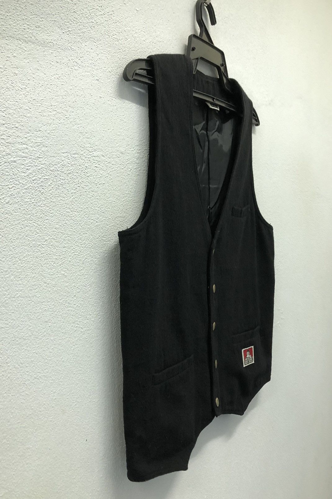 Ben Davis × Vintage Ben Davis Wool Blend Work Vest - Black - Size L Size US L / EU 52-54 / 3 - 3 Thumbnail