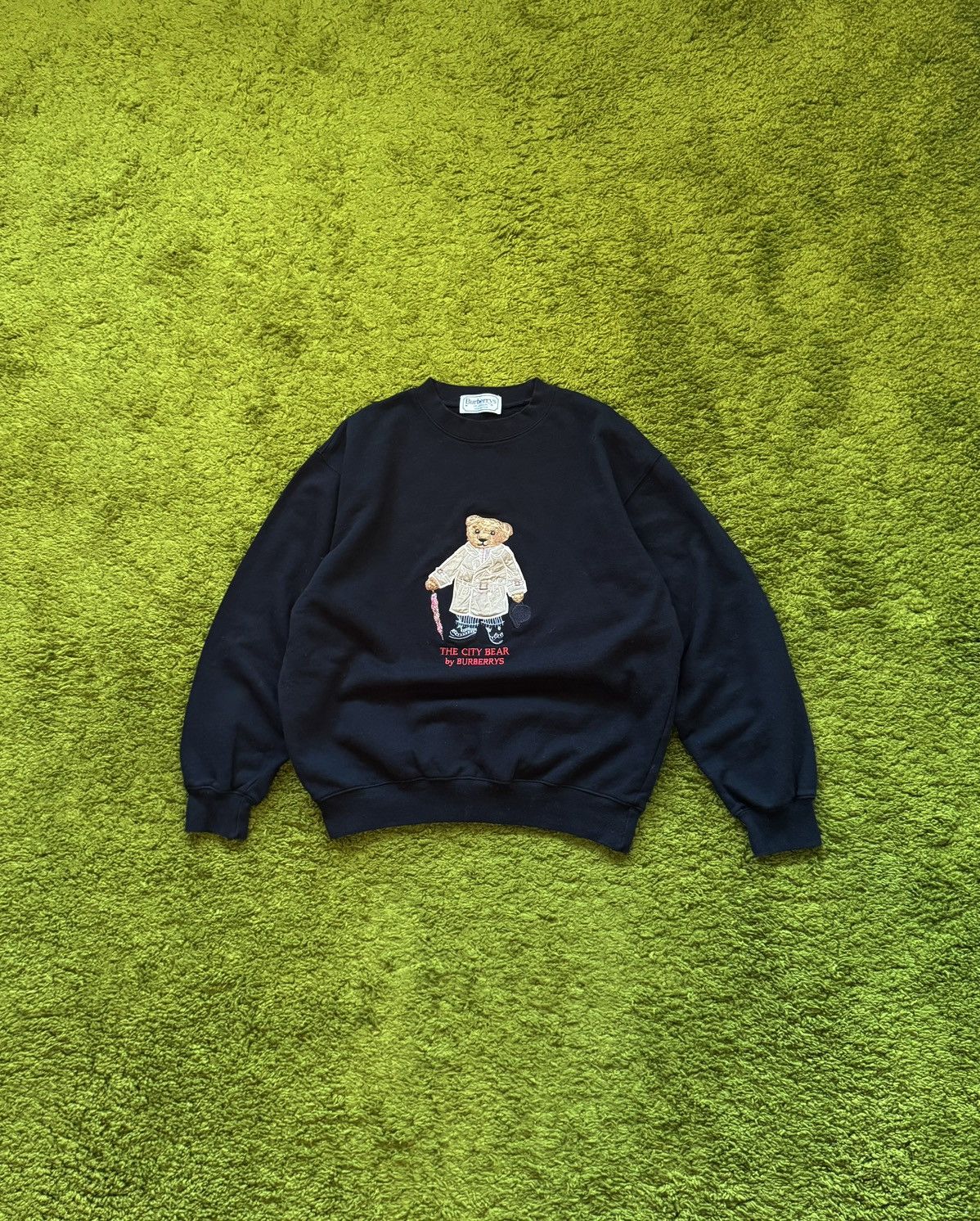 Burberry × Vintage Burberrys 1990s The City Bear embroidered logo sweatshirt Size M / US 6-8 / IT 42-44 - 1 Thumbnail