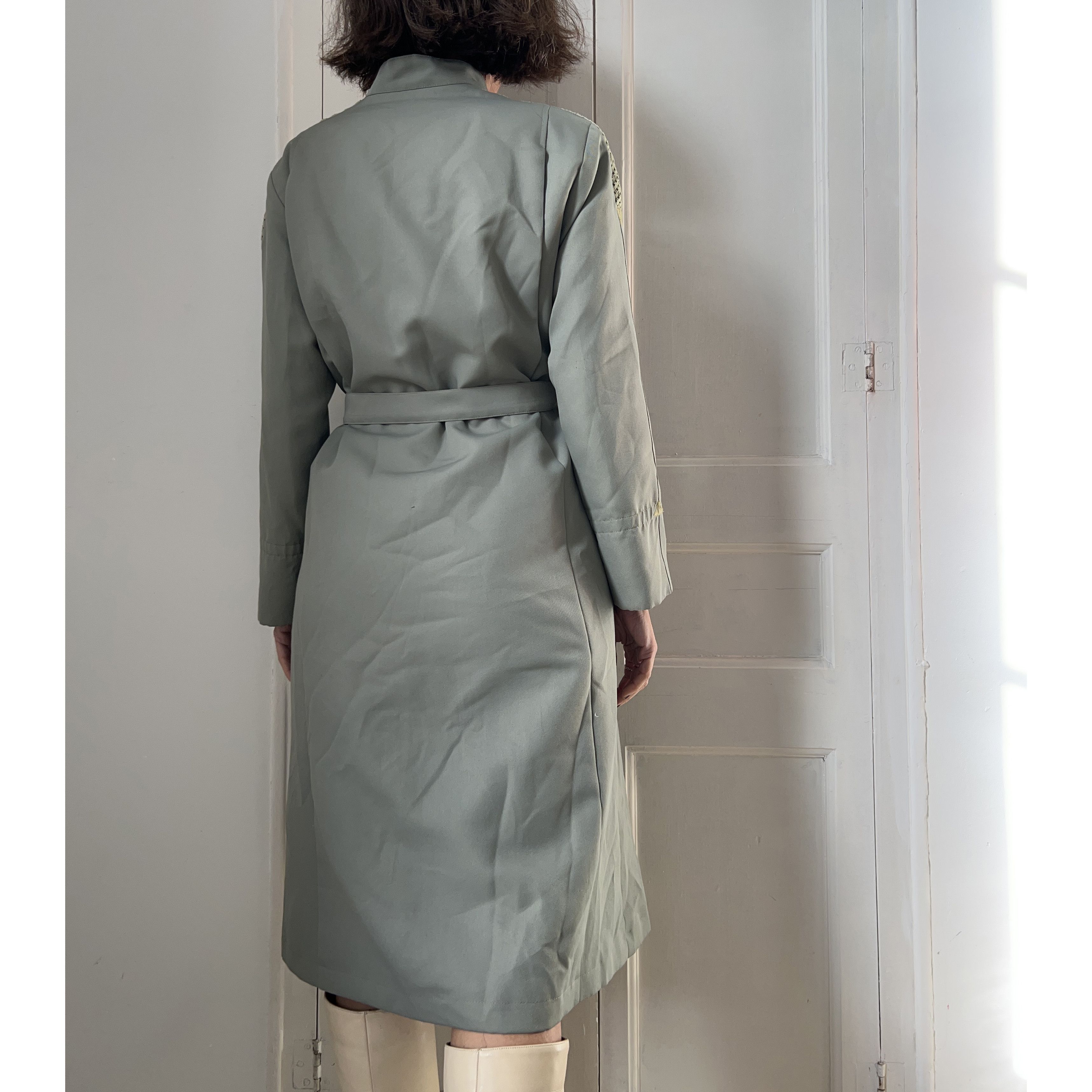 Vintage Vintage 70s Sage Green Sherpa Lined Coat Size M / US 6-8 / IT 42-44 - 2 Thumbnail
