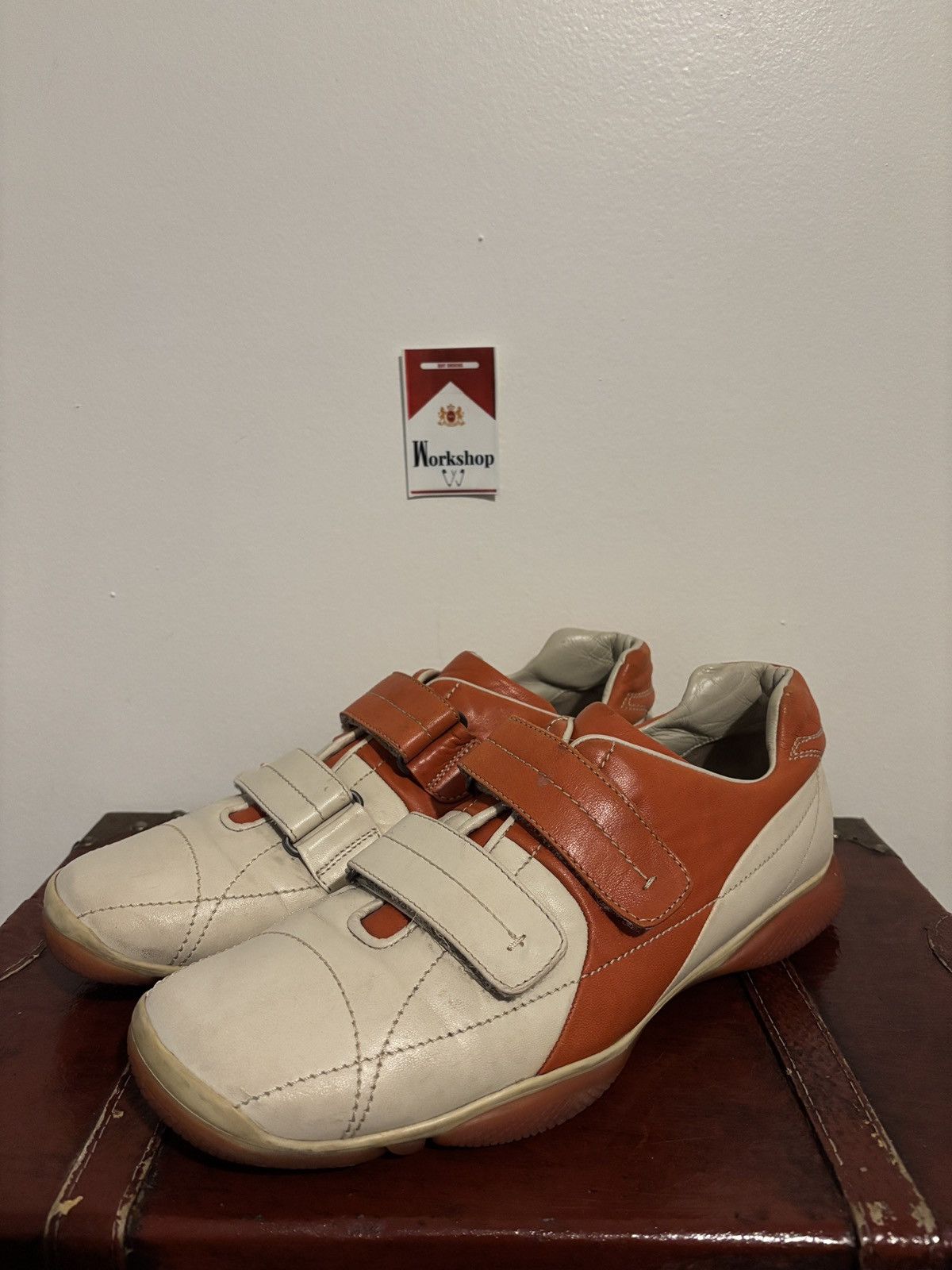 Vintage Prada Sport Linea Rossa 2001 Velcro Bowling Trainers