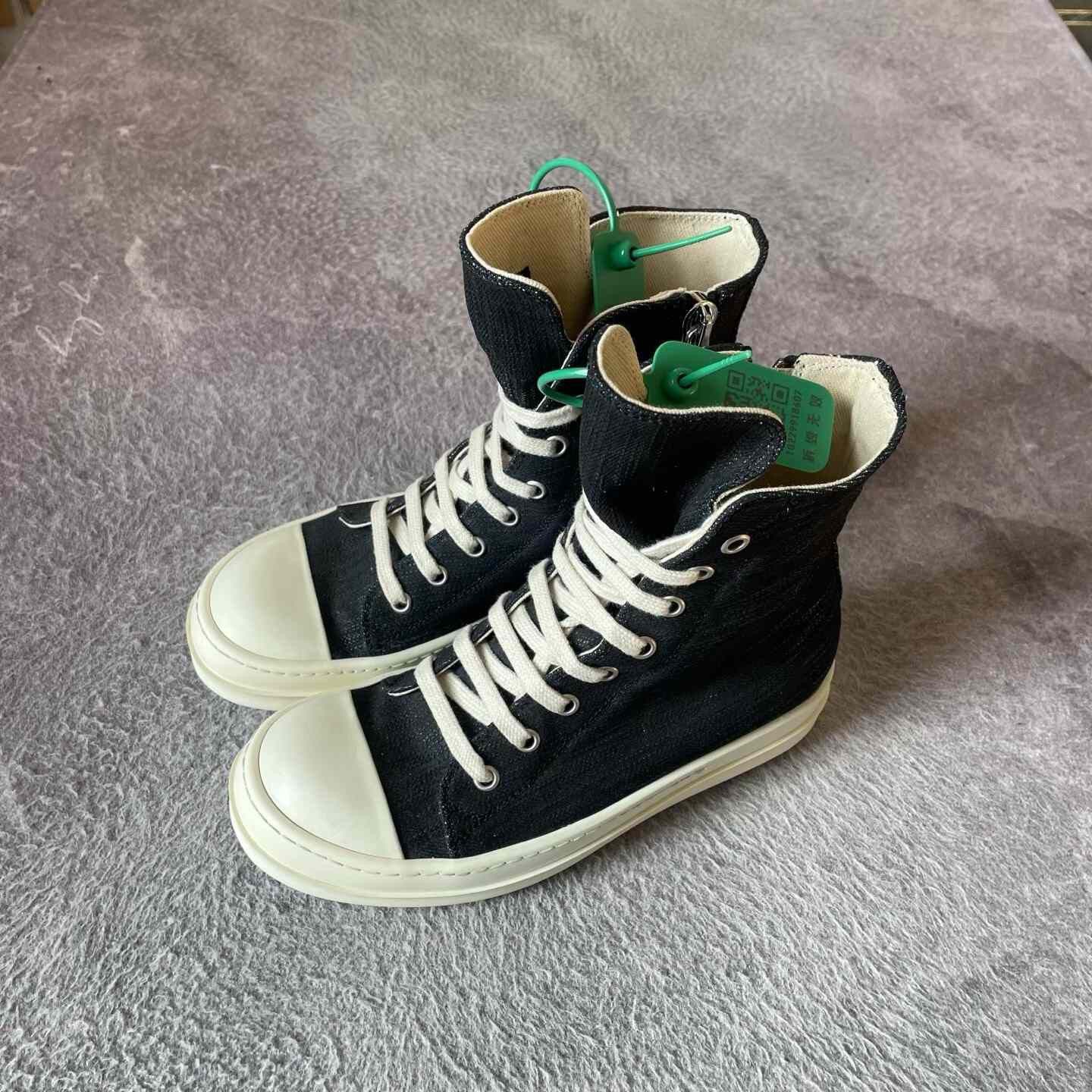 Rick Owens Rick Owens Black Hitop Sneakers 35 Women Size US 5 / IT 35 - 1 Thumbnail