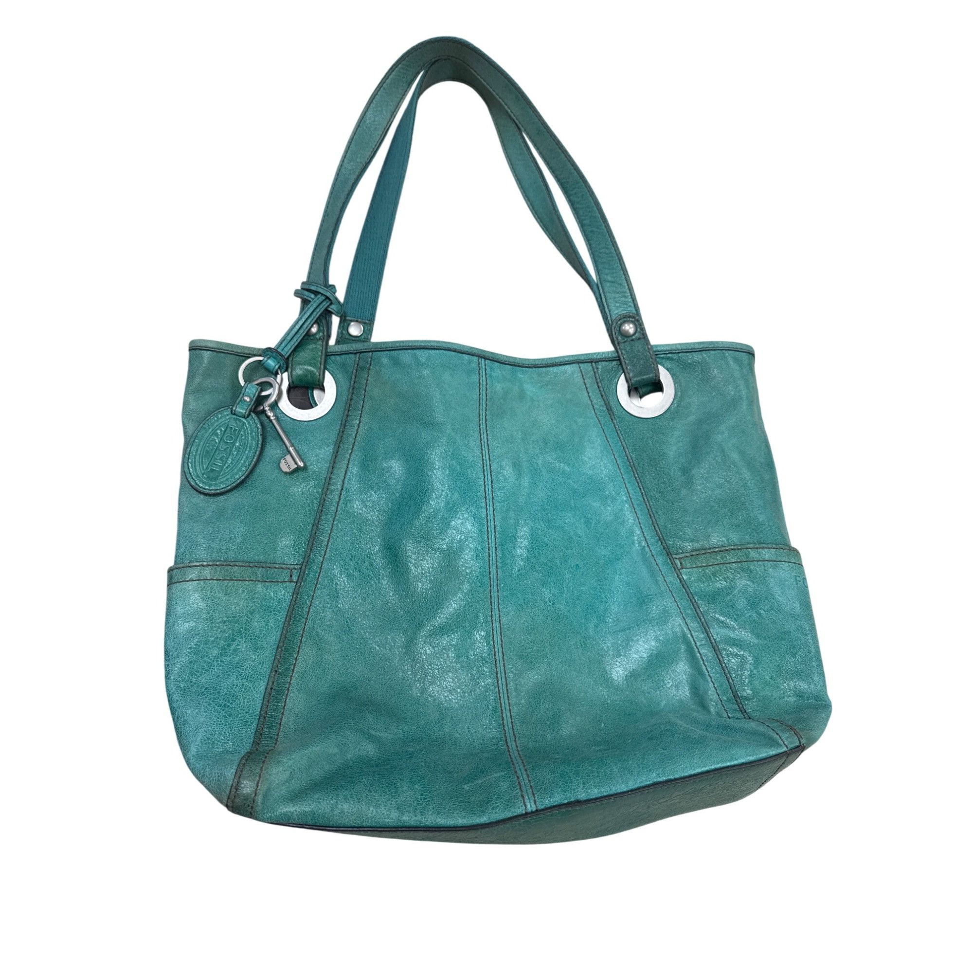 Fossil Fossil Vintage Womens Green Leather Shoulder Bag Purse Size ONE SIZE - 1 Thumbnail