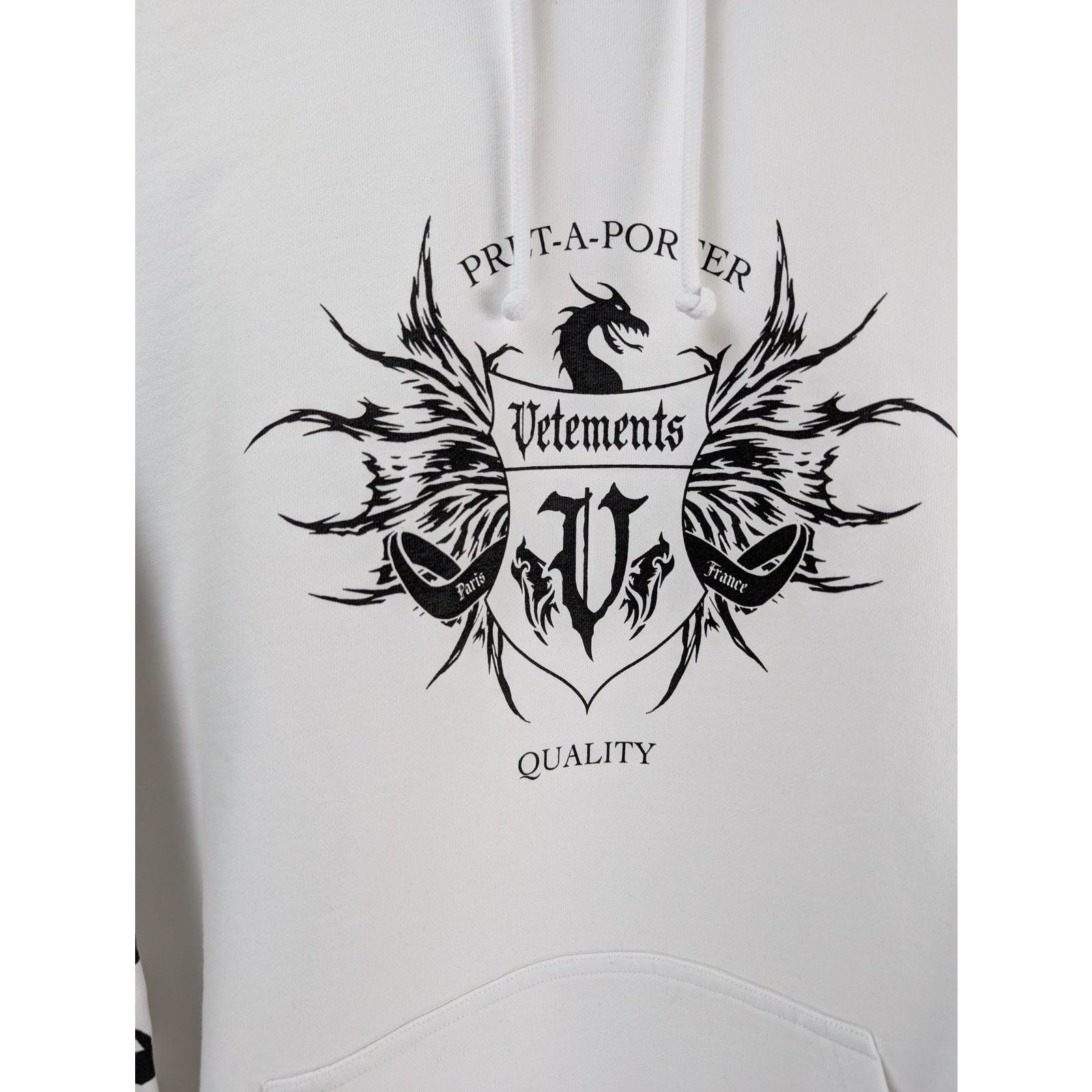 Vetements o1rshd1 Pret a Porter Hoodie in White Size US L / EU 52-54 / 3 - 7 Thumbnail