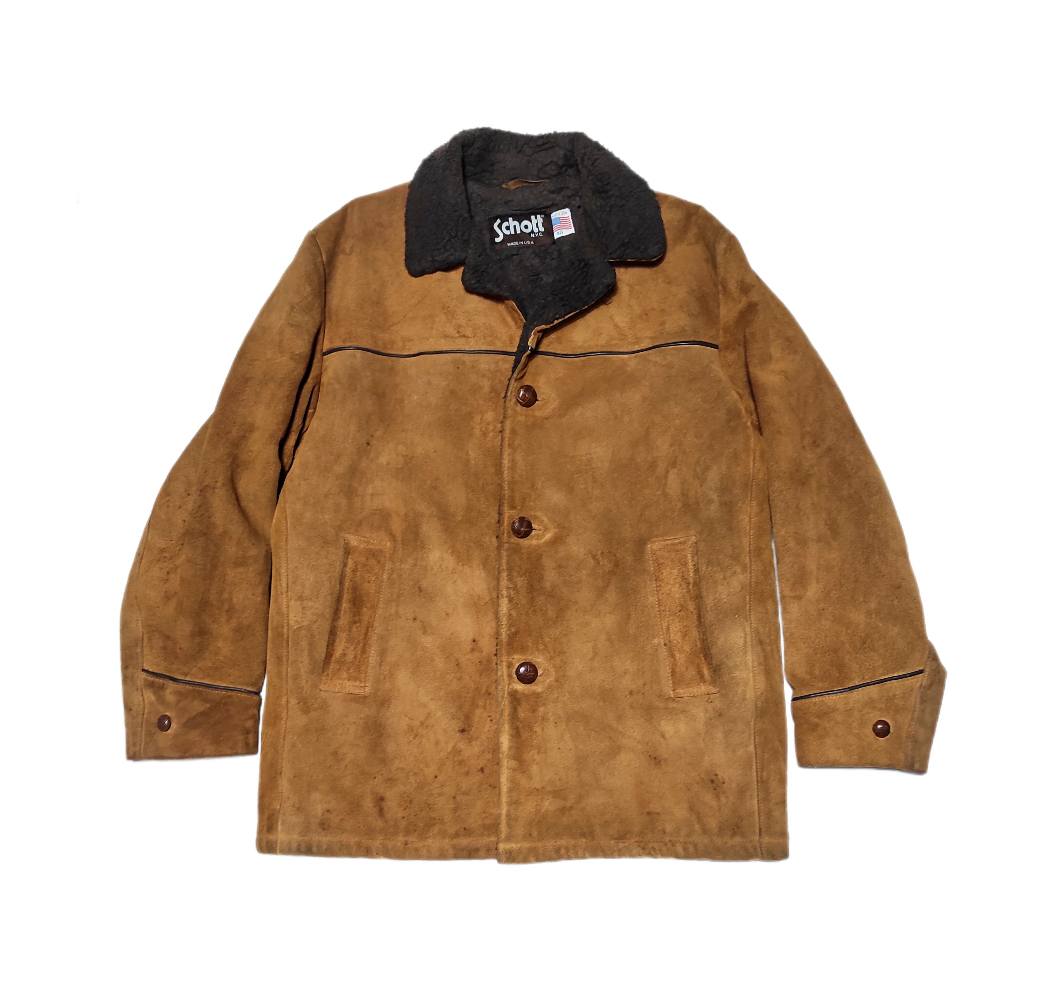 Schott Beautiful Vintage Schott N.Y.C Suede leather jacket Size US M / EU 48-50 / 2 - 1 Thumbnail
