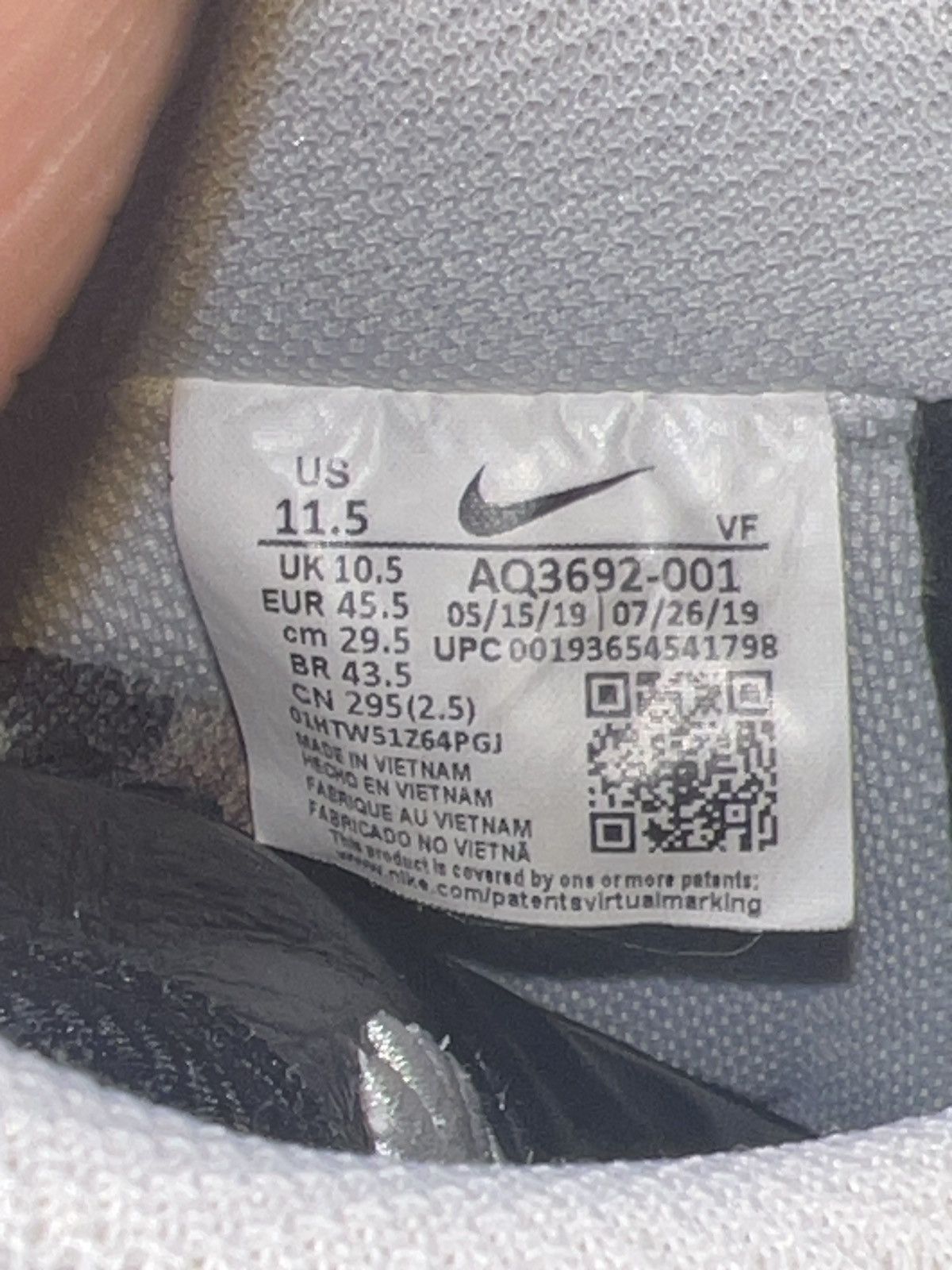 Nike G-Dragon x Nike Air Force 1 '07 'Para-Noise' Size US 11.5 / EU 44-45 - 12 Thumbnail