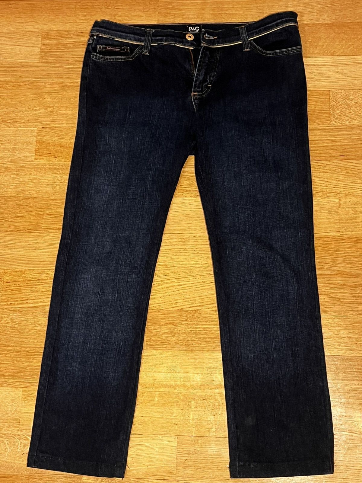 Dolce & Gabbana D&G Dolce & Gabbana Archive "Gold Logo" Jeans y2k Size 33" - 2 Thumbnail