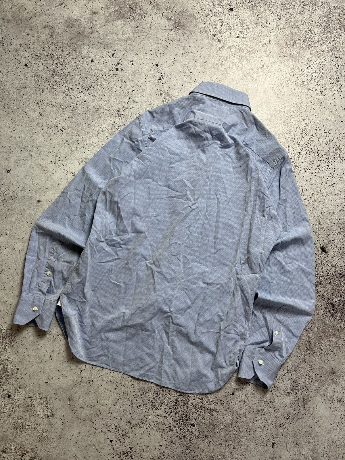 Ermenegildo Zegna 👔🐉Ermenegildo Zegna Shirt Stripped Linen Shirt Size US M / EU 48-50 / 2 - 6 Thumbnail