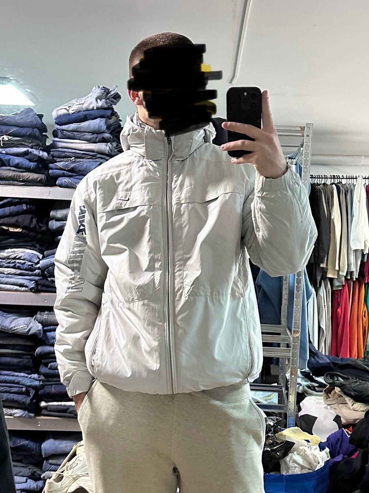 Nike Vintage 00s Nike Athletic Skepta Style Puffer Y2K Jacket M Size US M / EU 48-50 / 2 - 2 Thumbnail