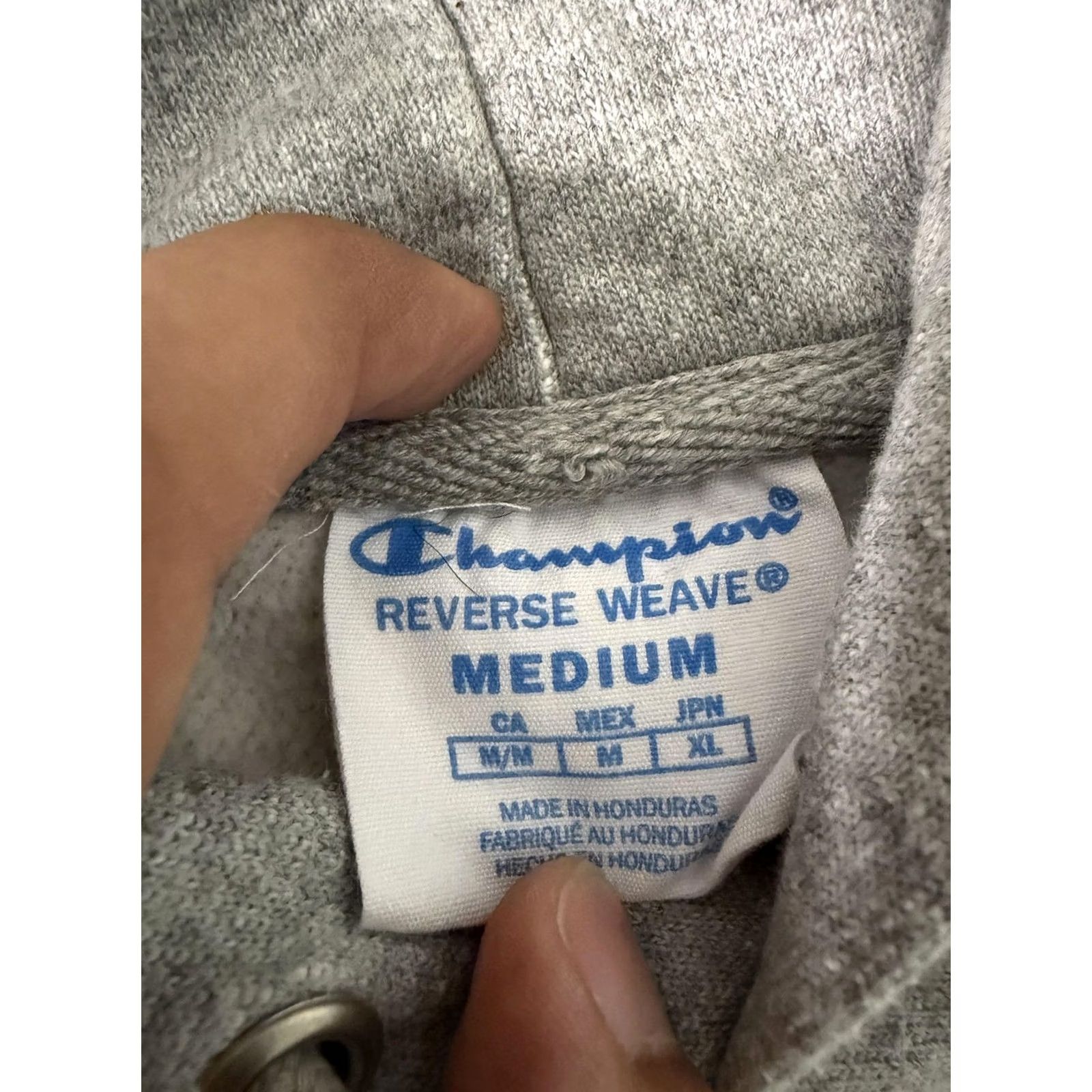 Champion Champion Reverse Weave Hoodie Mens M Gray Graphic Logo Fleece Sweatshirt Size US M / EU 48-50 / 2 - 5 Thumbnail