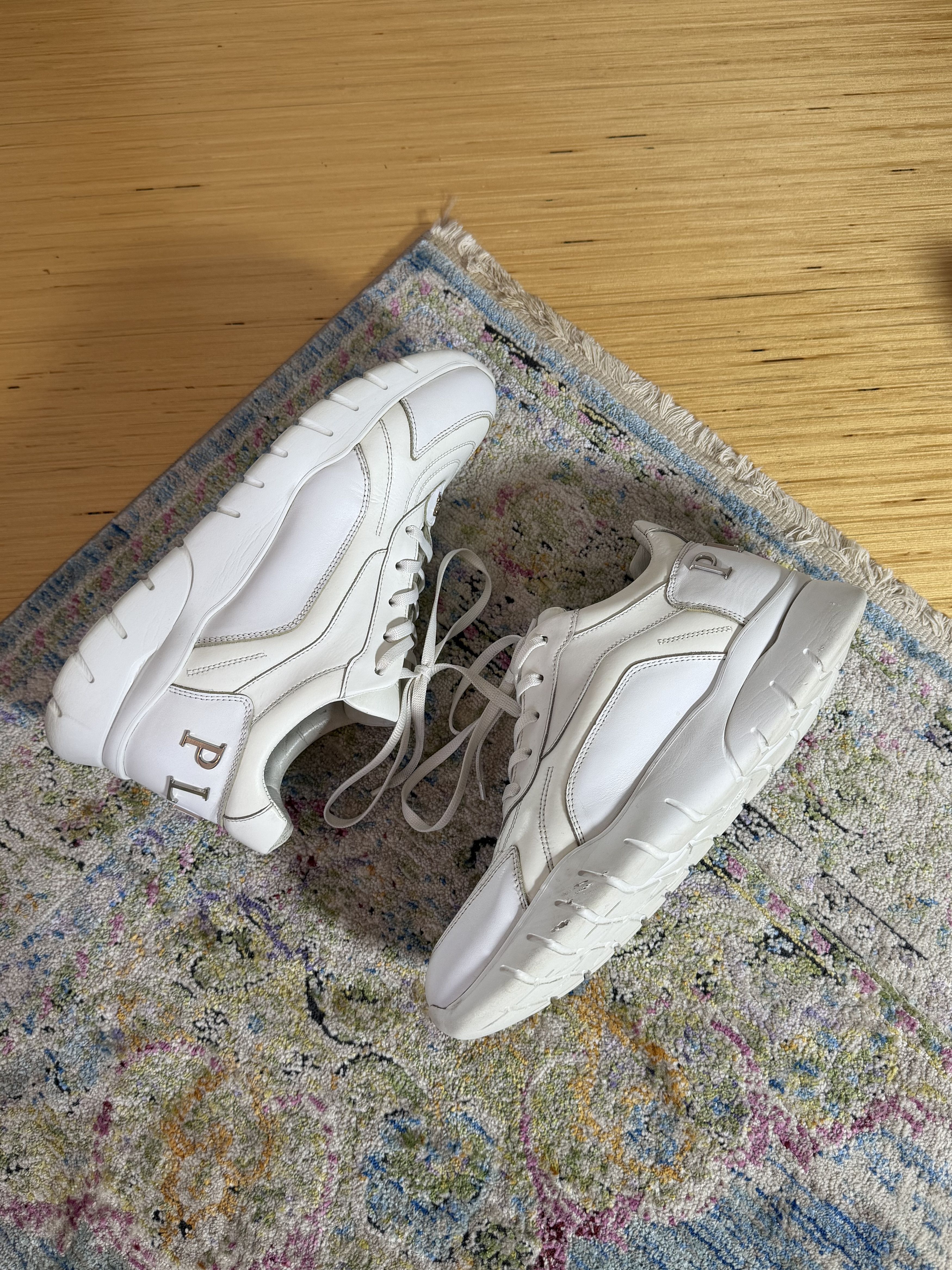 Philipp Plein Philipp Plein Runner White Logo Sneakers Size US 12 / EU 45 - 5 Thumbnail
