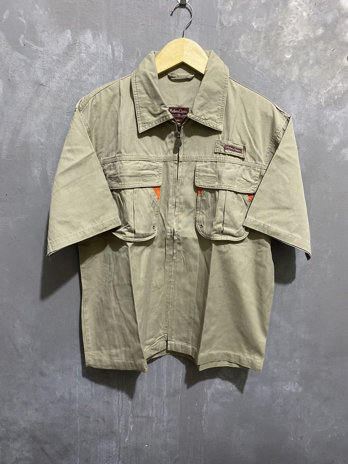Marlboro classics zipper shirt military usa double pockets