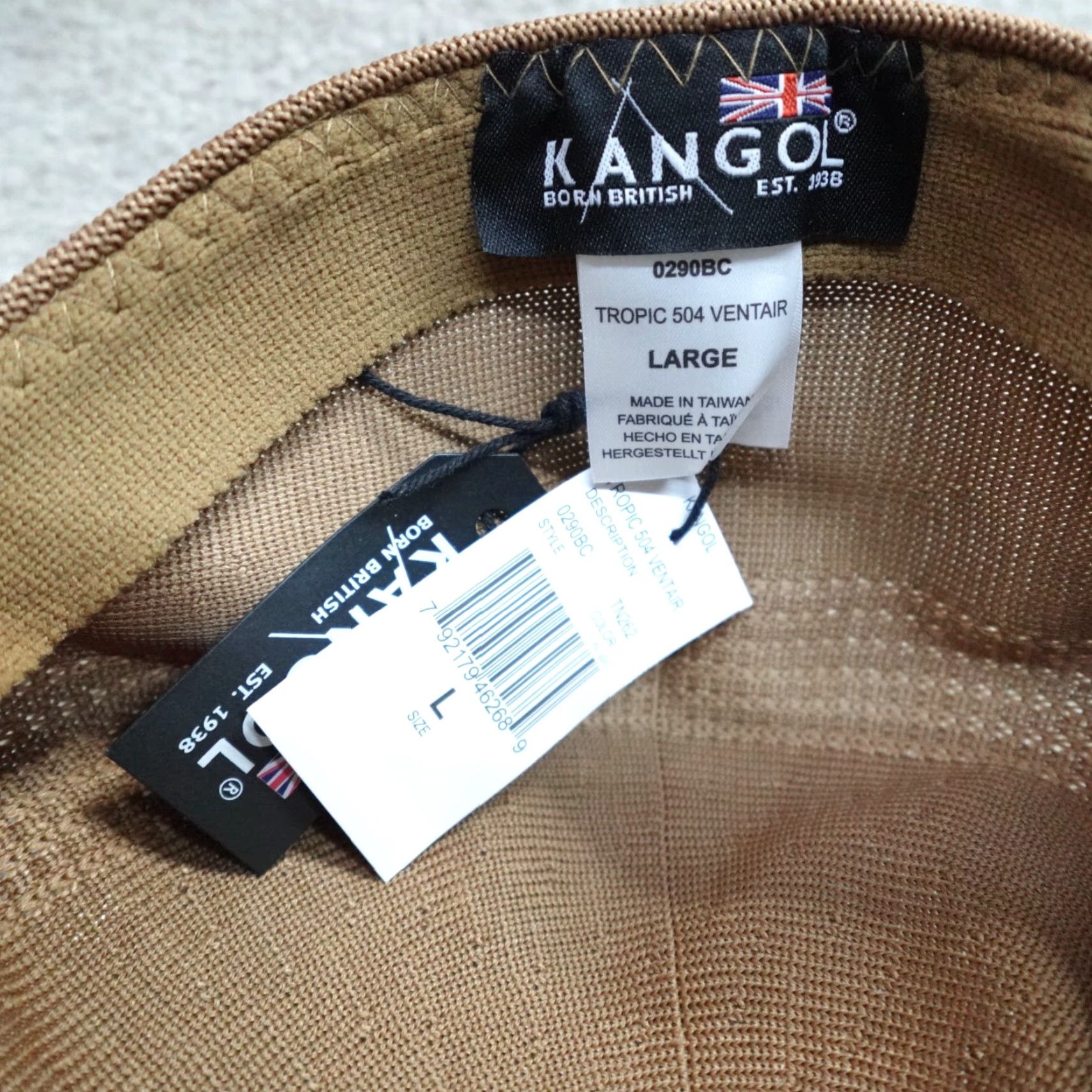 Kangol VINTAGE Kangol Hat Newsboy Cap L Beige Tropic 504 Ventair NEW Men Women? Size ONE SIZE - 4 Thumbnail