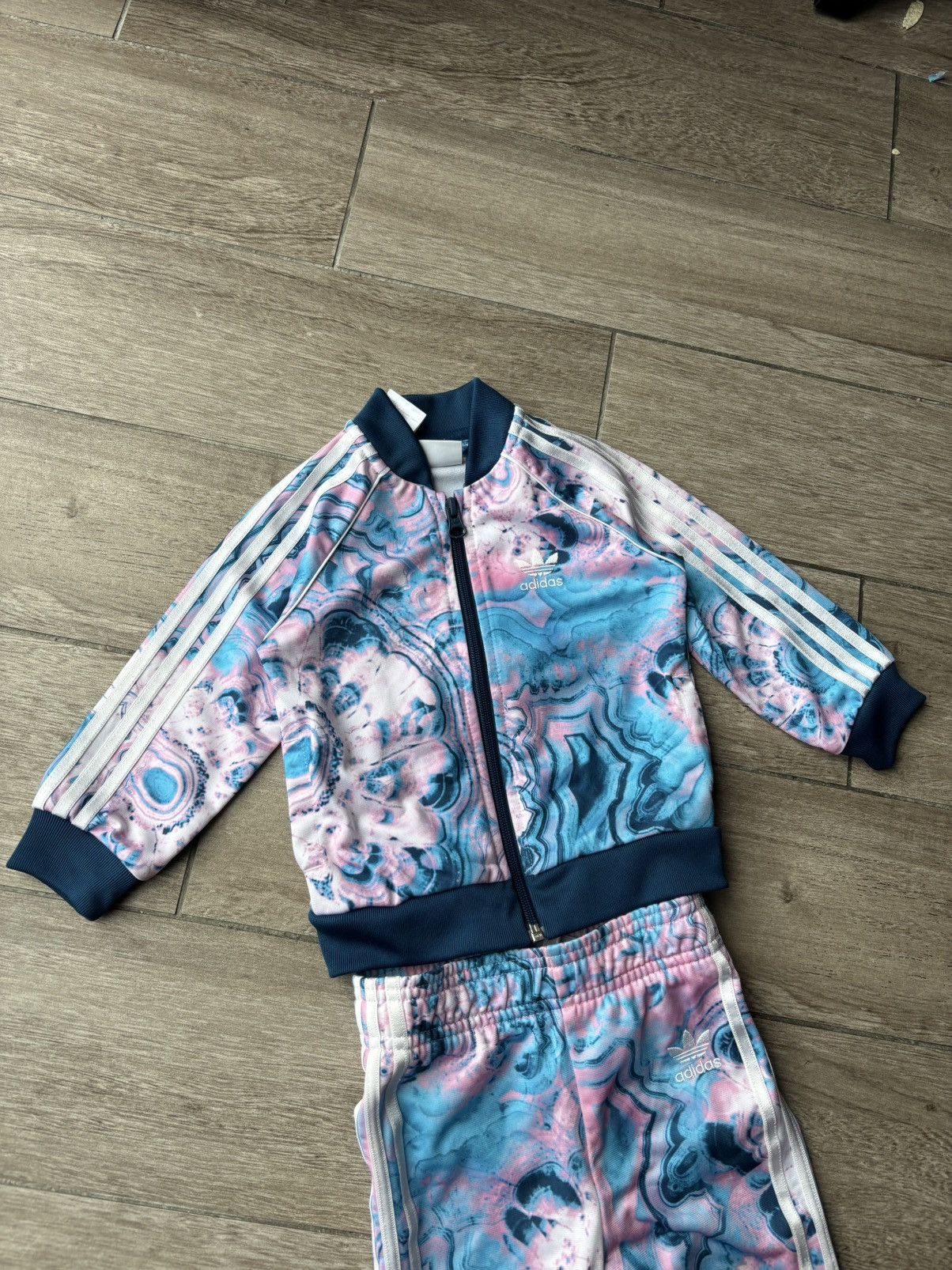 Adidas Adidas Floral Kids Tracksuit Size US XXS / EU 40 - 3 Thumbnail